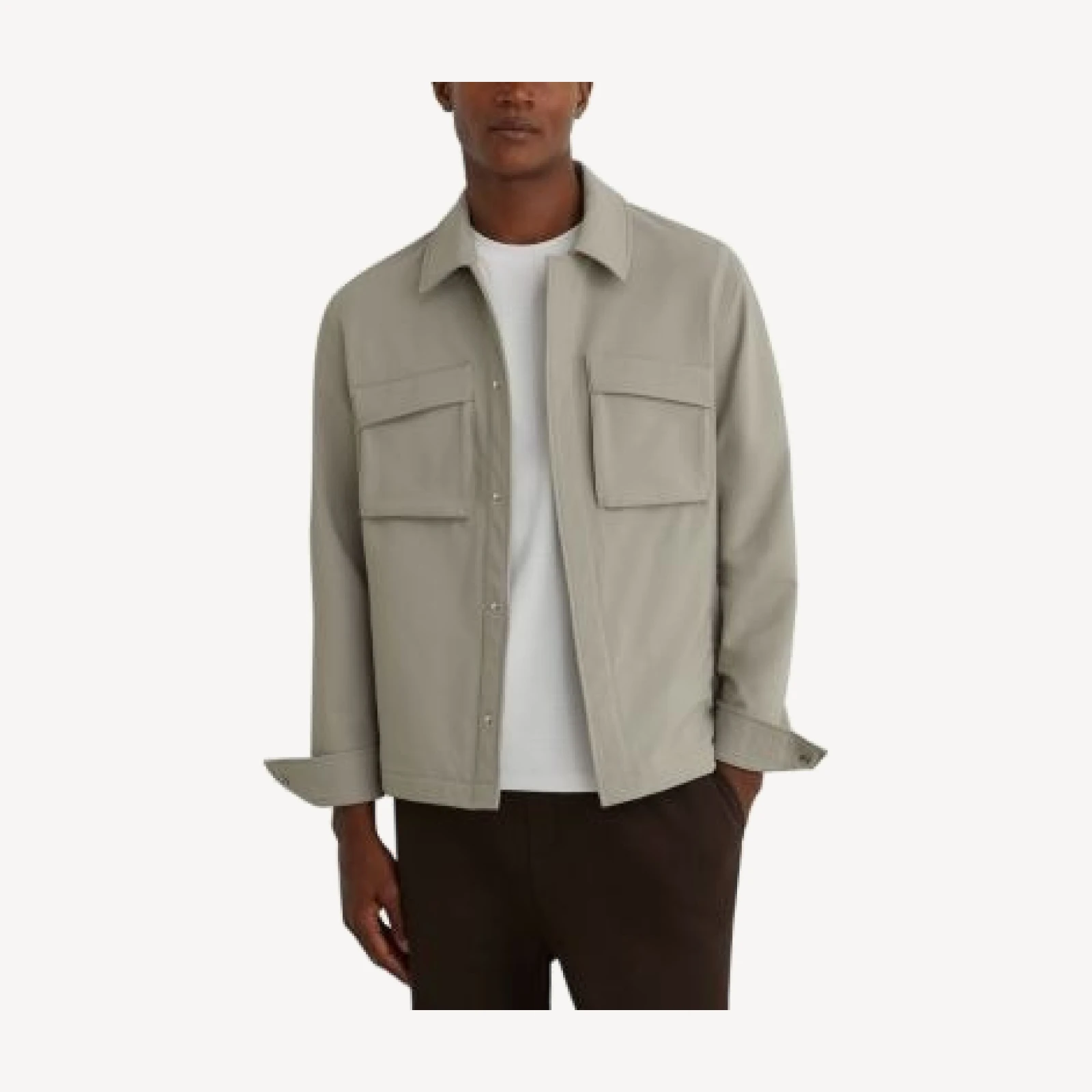 Reiss Divide Zip Through Twin Pocket Overshirt