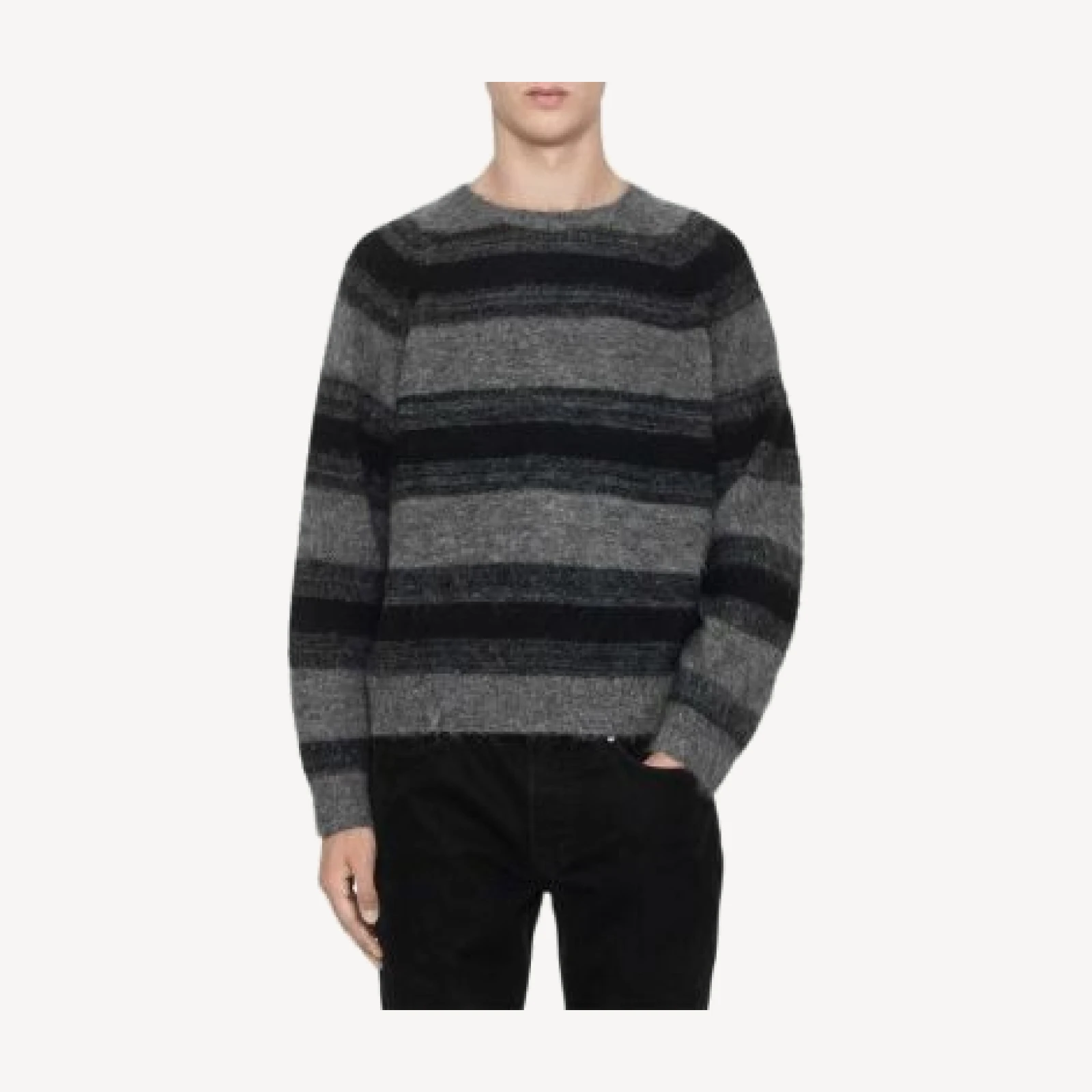 Allsaints Senner Striped Raglan Sleeve Sweater