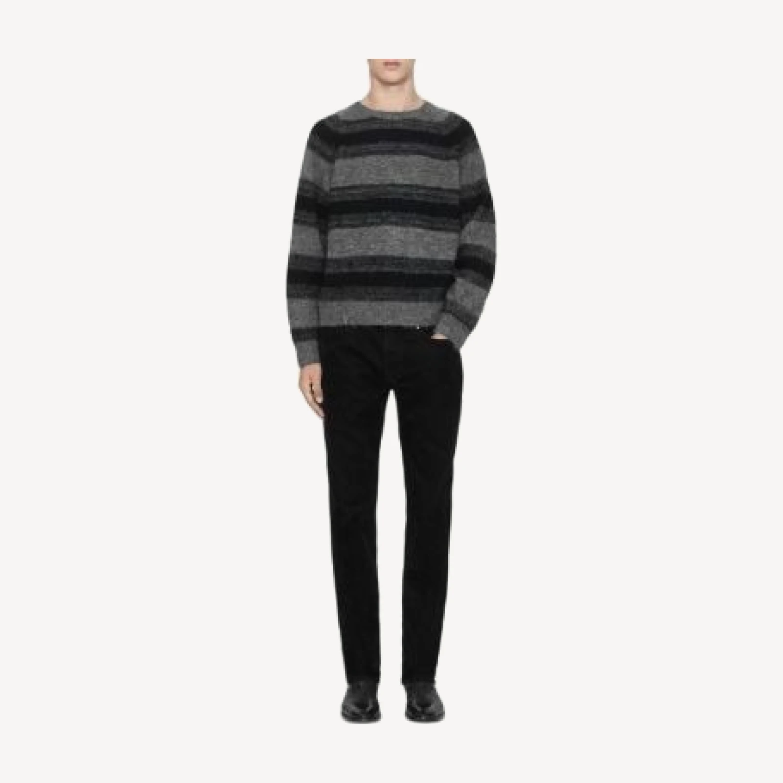 Allsaints Senner Striped Raglan Sleeve Sweater