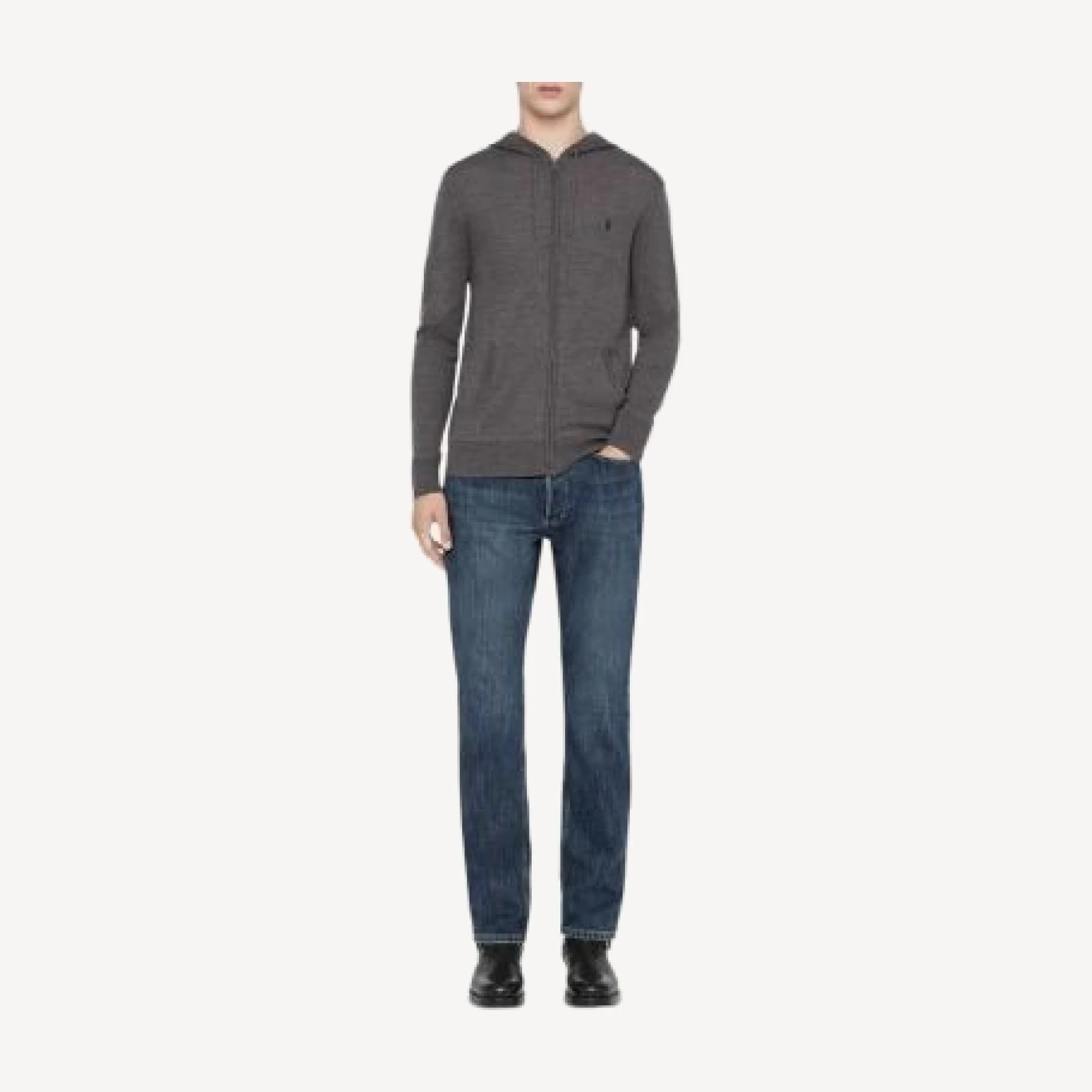 Allsaints Slim Straight Jeans in Dark Indigo