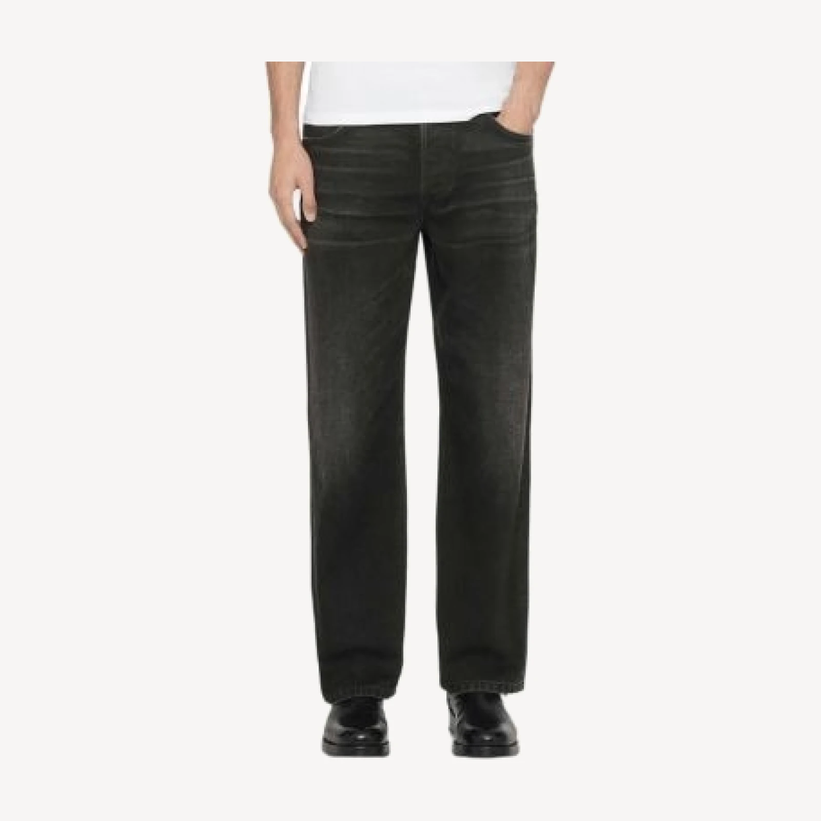 Allsaints Loose Straight Fit Jeans in Washed Grey