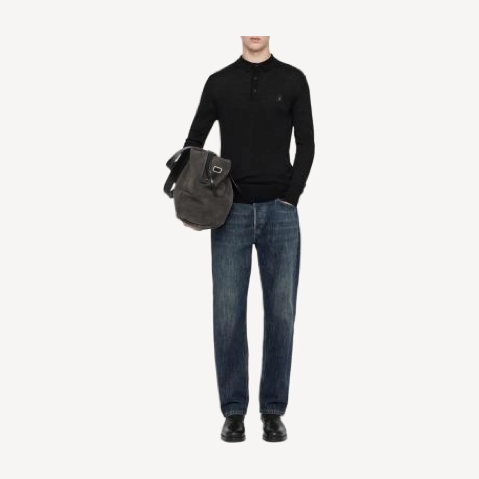 Allsaints Regular Straight Fit Jeans in Dark Indigo
