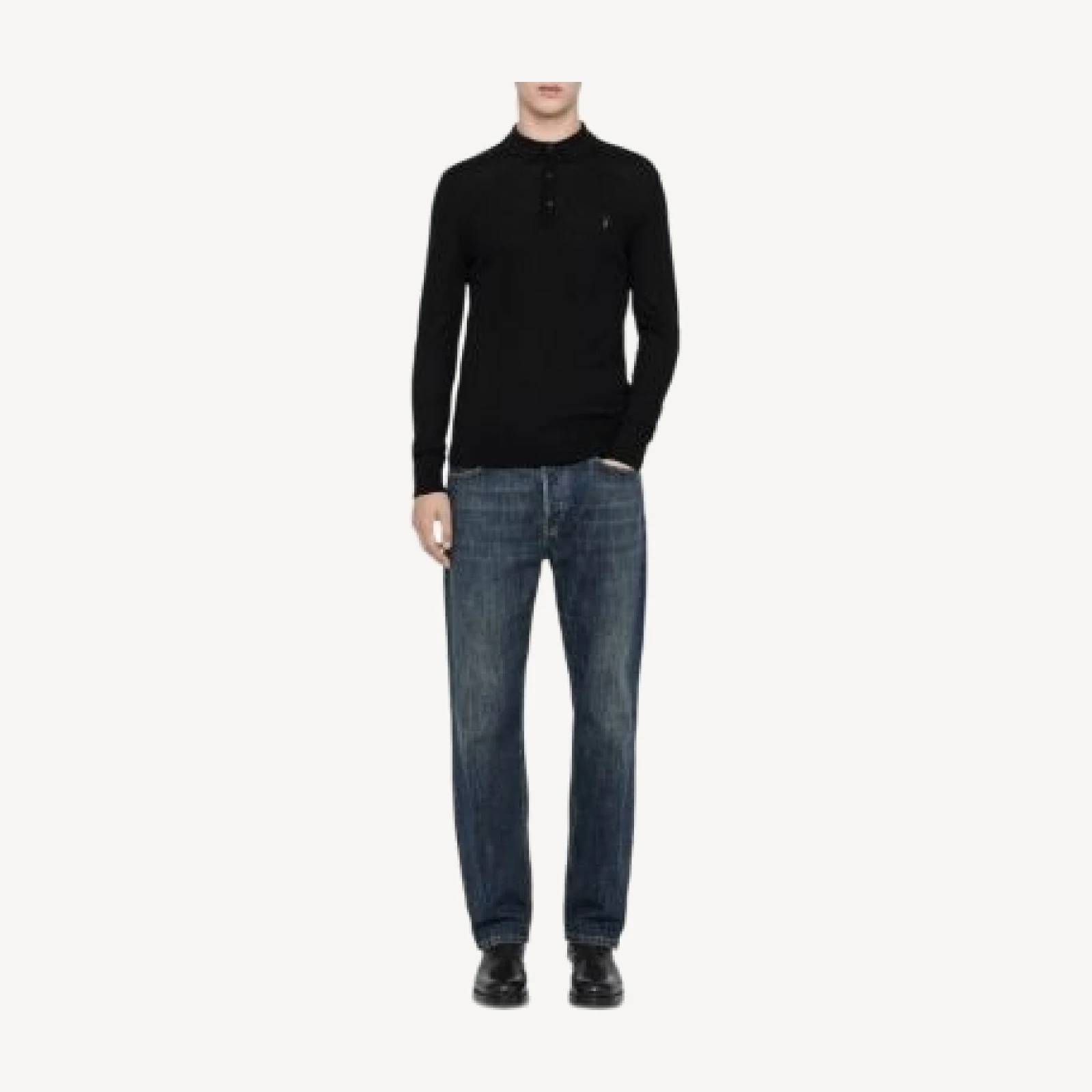 Allsaints Regular Straight Fit Jeans in Dark Indigo