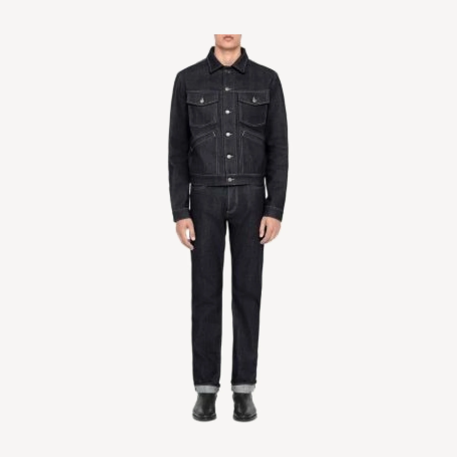 Allsaints Slim Straight Jeans in Indigo Selvedge