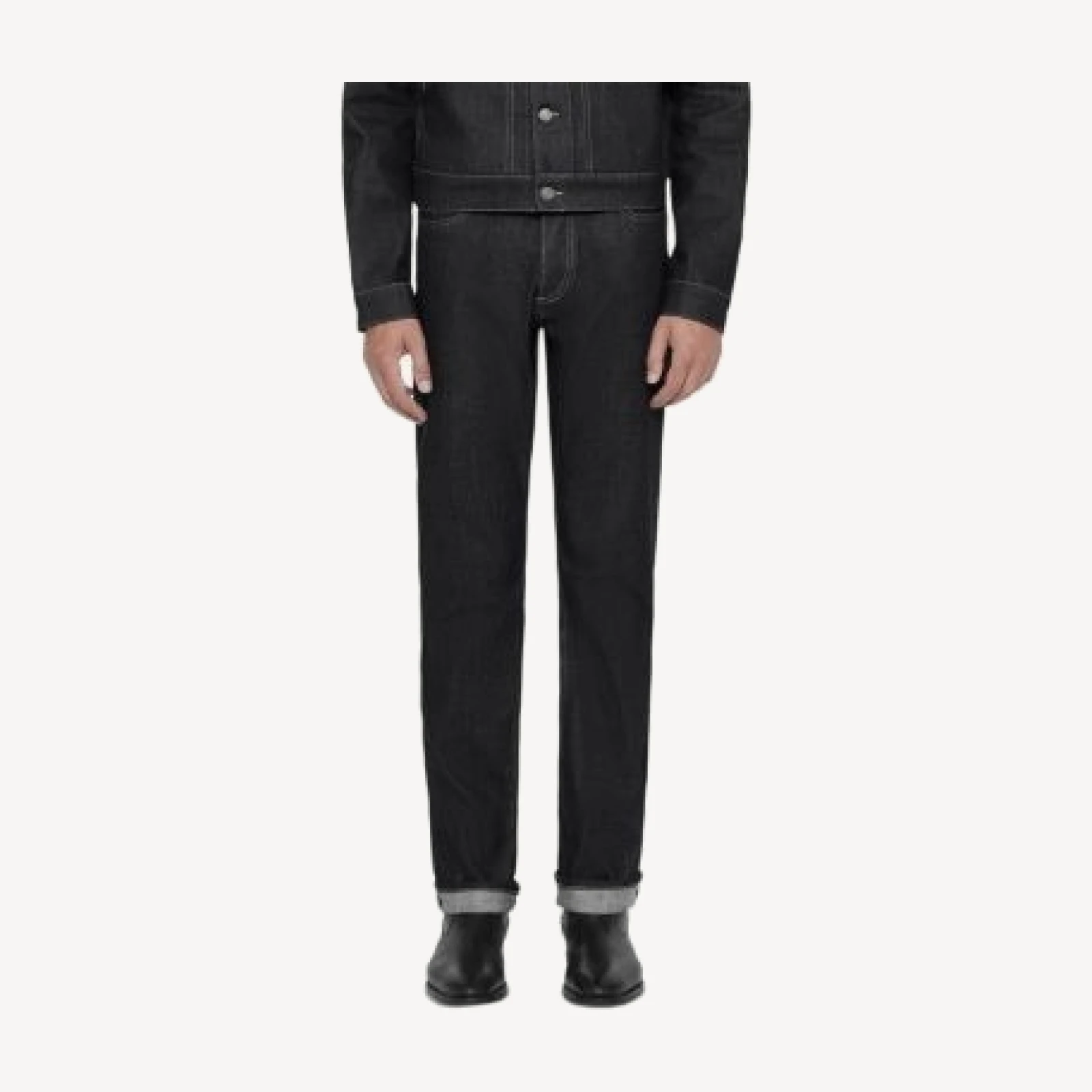 Allsaints Slim Straight Jeans in Indigo Selvedge