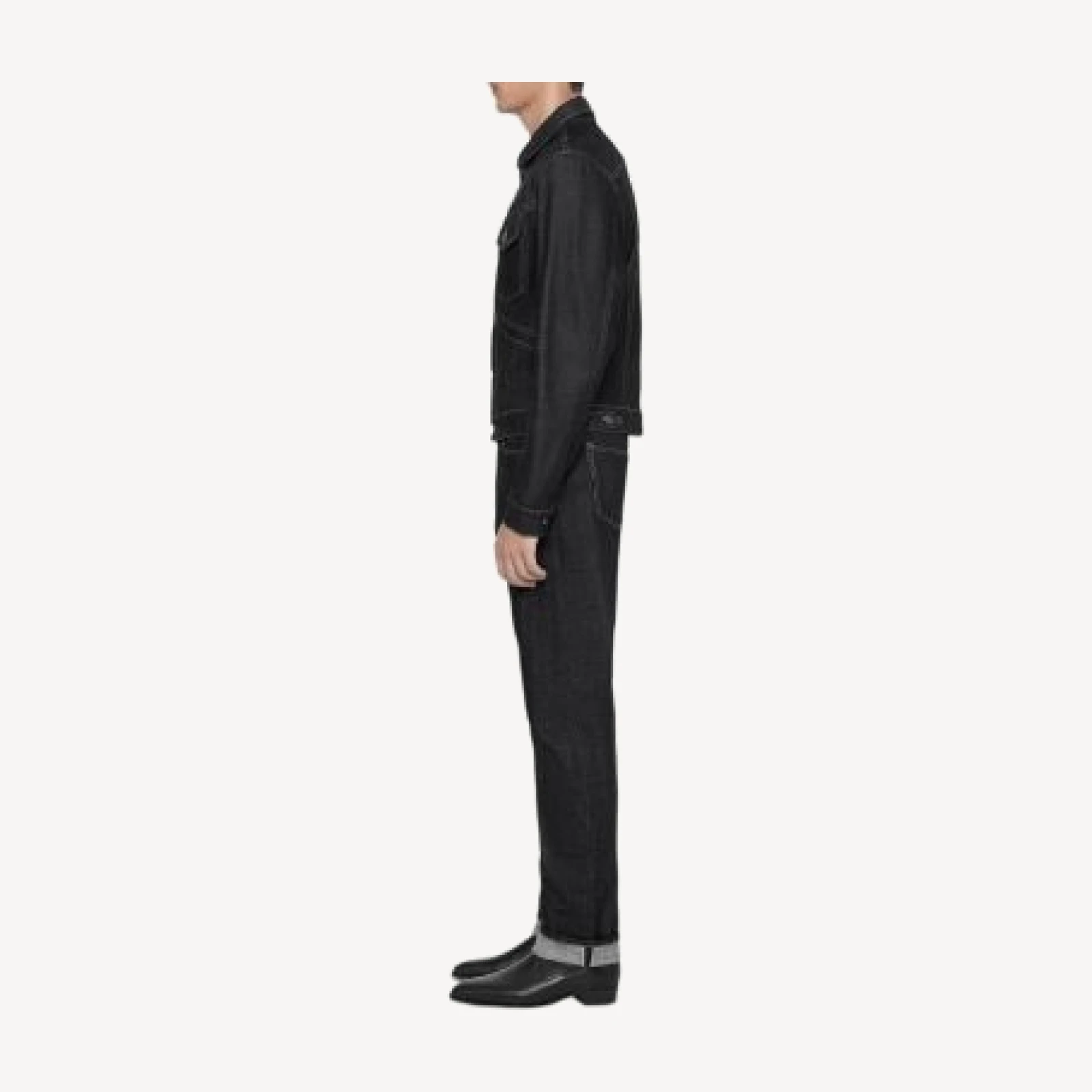 Allsaints Slim Straight Jeans in Indigo Selvedge