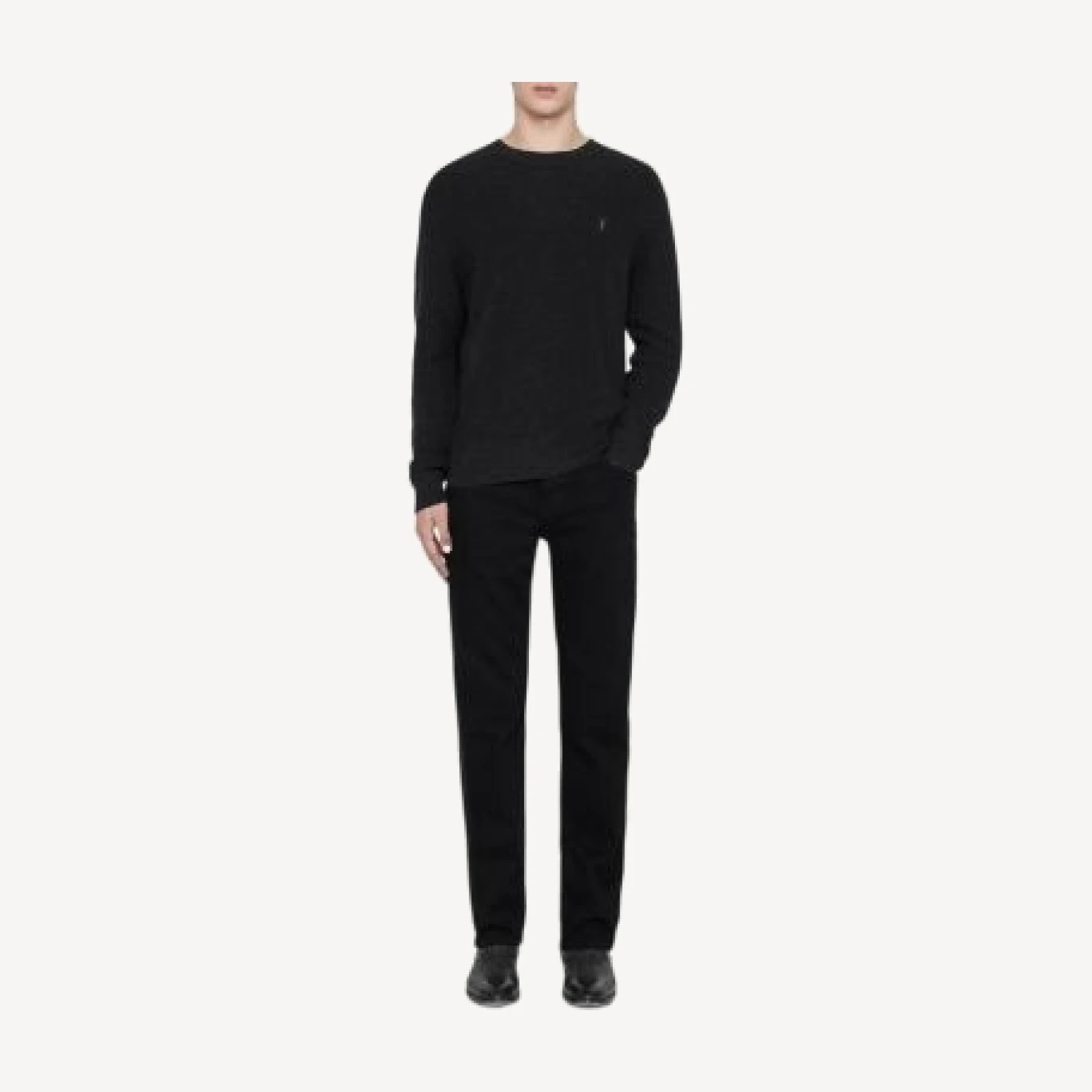 Allsaints Sid Skinny Fit Jeans in Jet Black