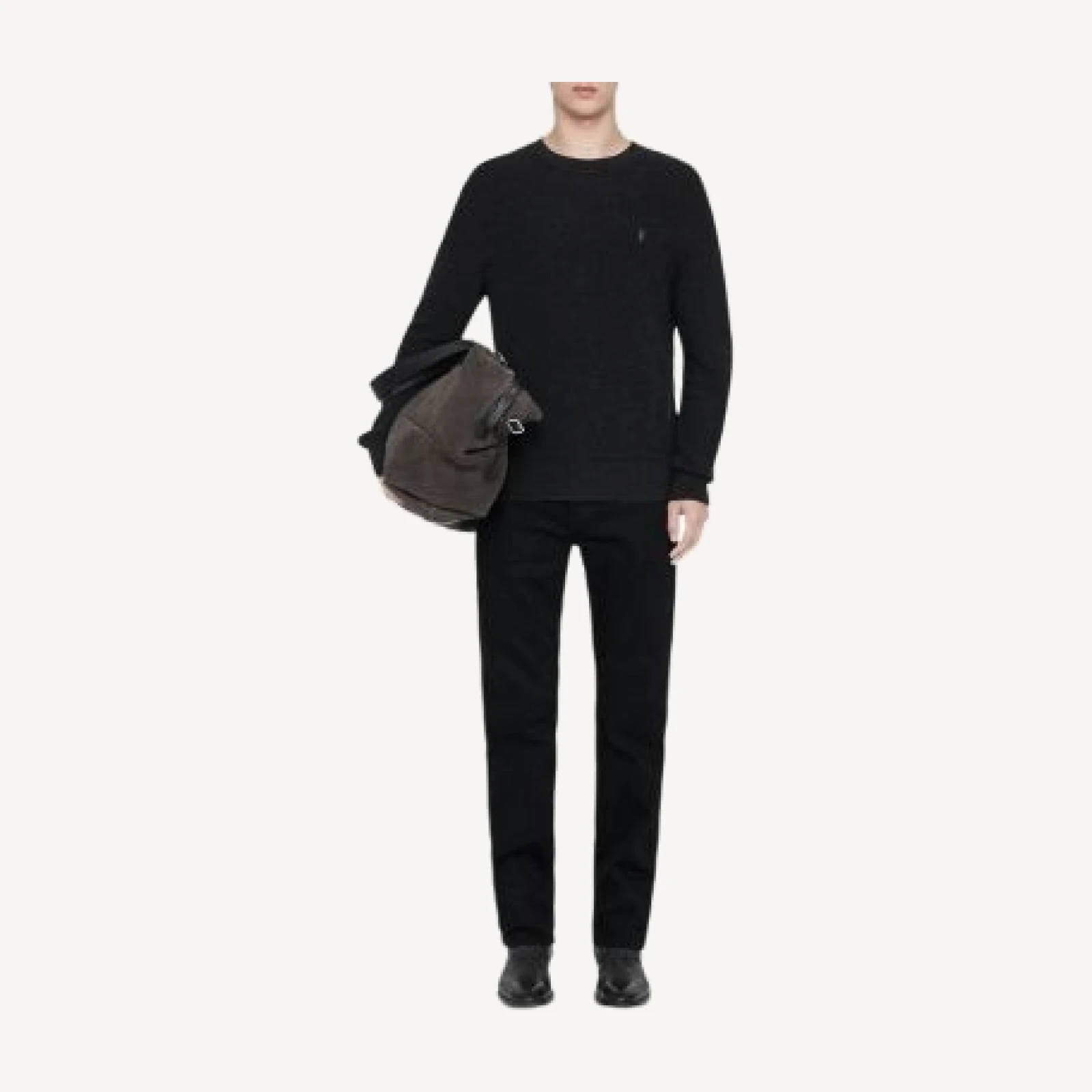Allsaints Sid Skinny Fit Jeans in Jet Black
