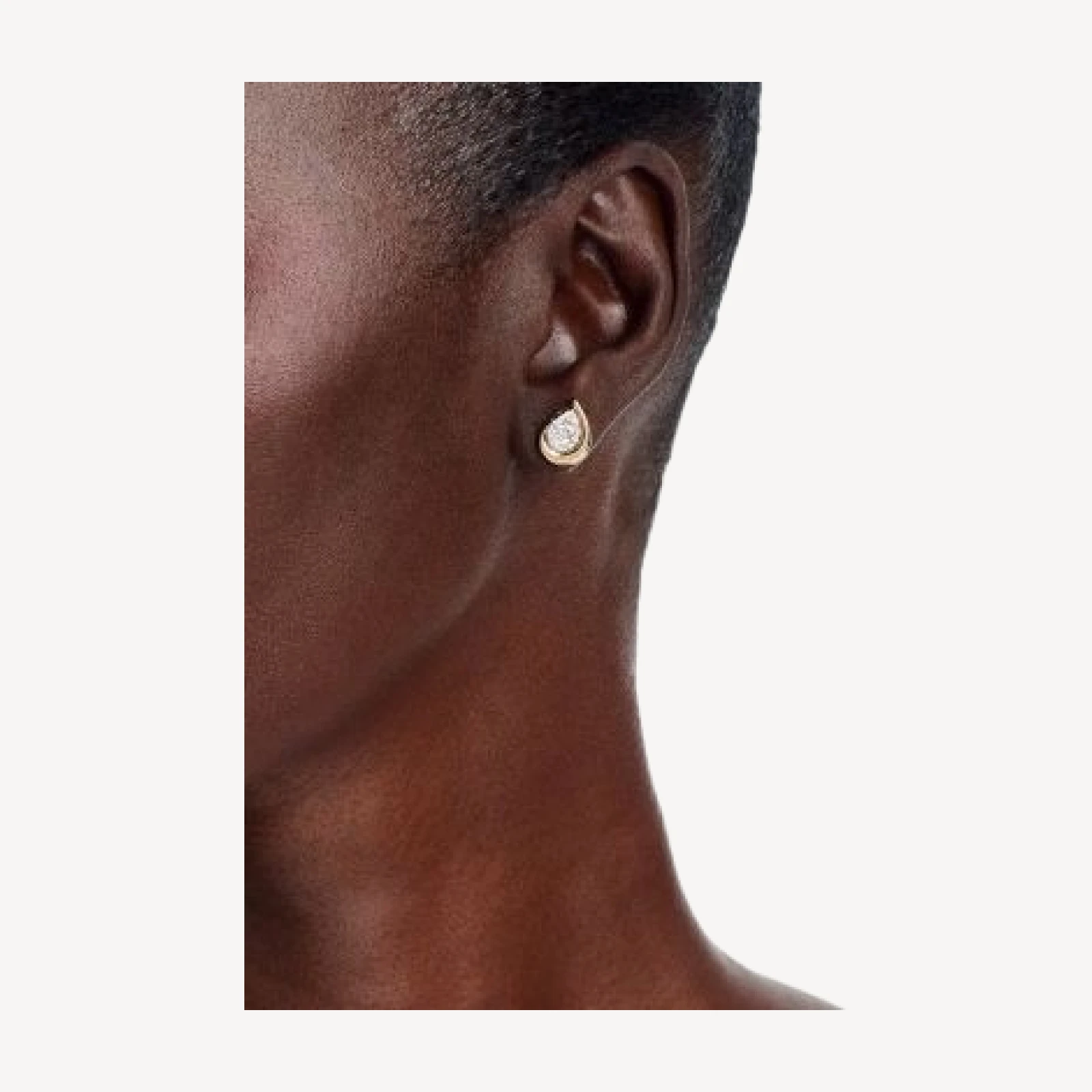Bloomingdale's Fine Collection Diamond Pave Teardrop Stud Earrings in 14K Yellow Gold & 14K White Gold, 0.65 tcw