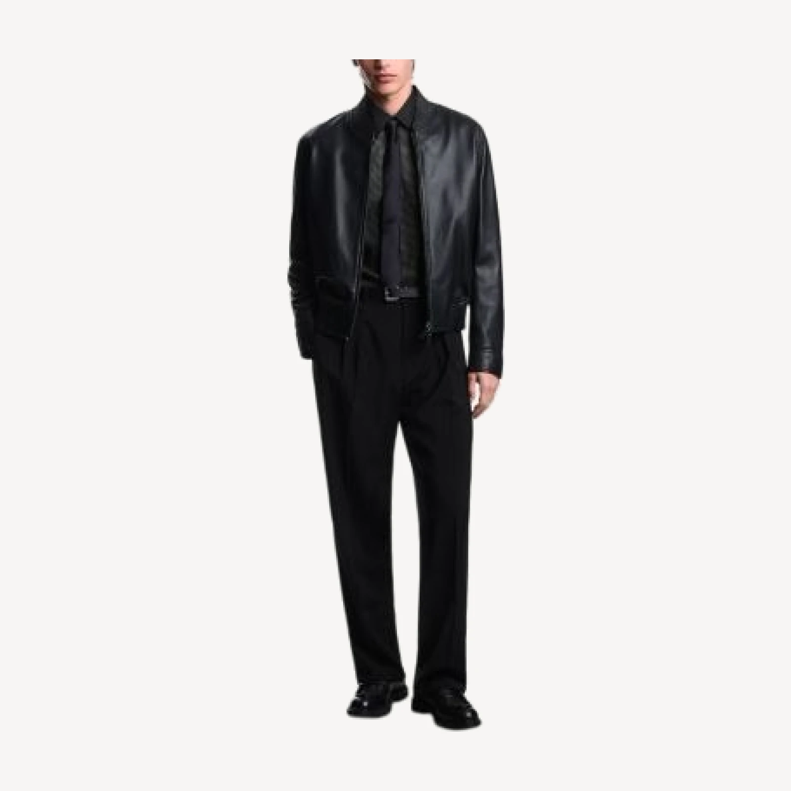 Emporio Armani Micro Pattern Print Comfort Fit Button Down Shirt