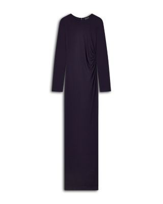 Emporio Armani Long Sleeve Ruched Column Dress