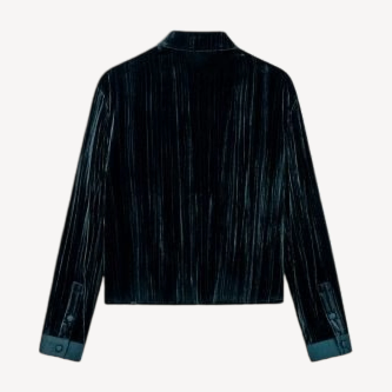 Emporio Armani Pleated Velvet Long Sleeve Top