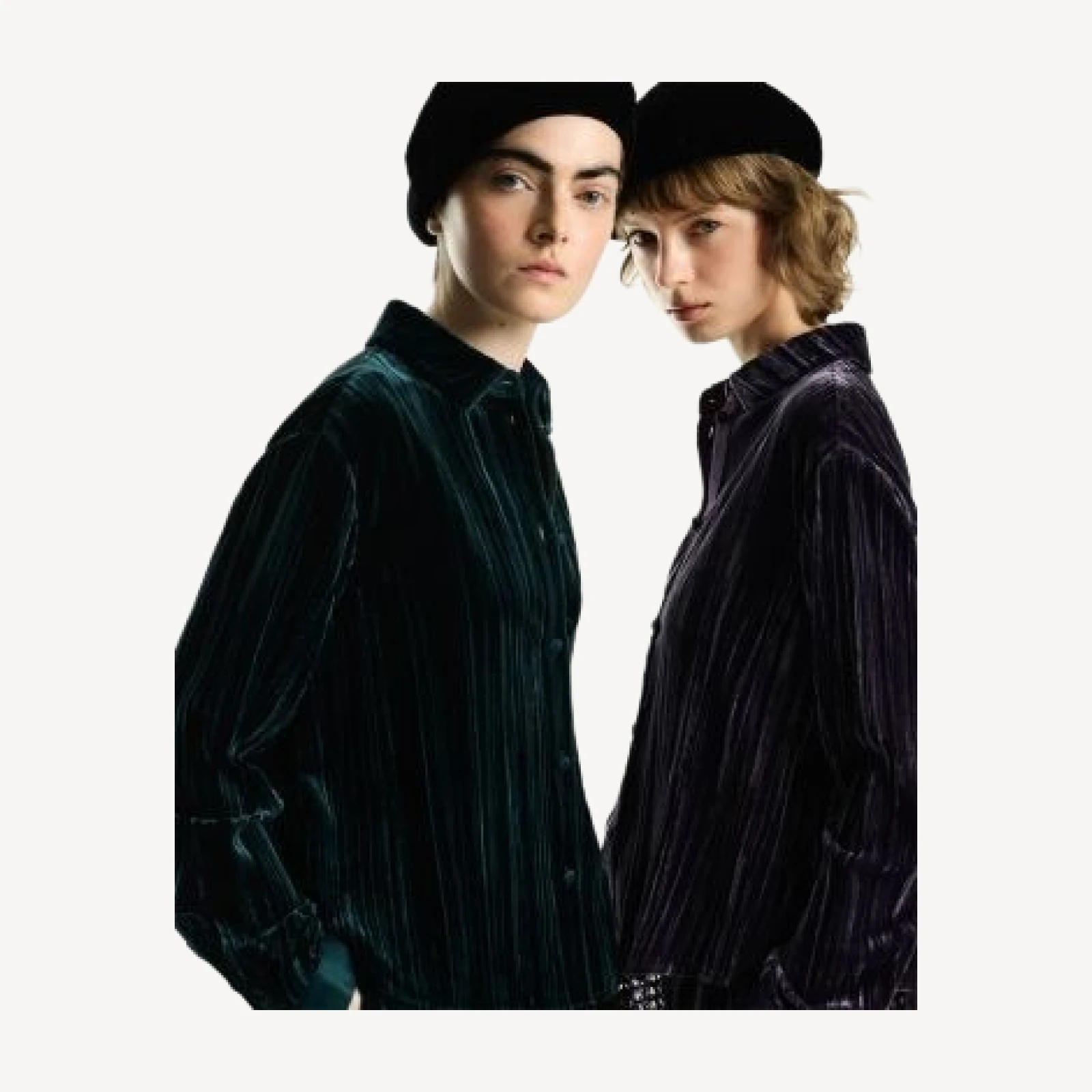 Emporio Armani Pleated Velvet Long Sleeve Top