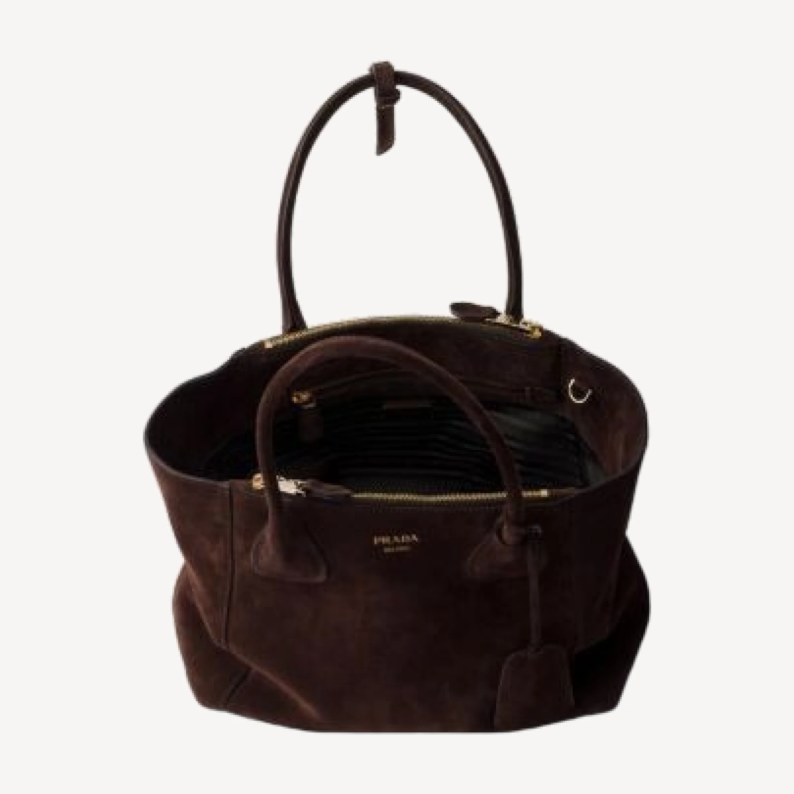 Prada Medium Suede Tote Bag