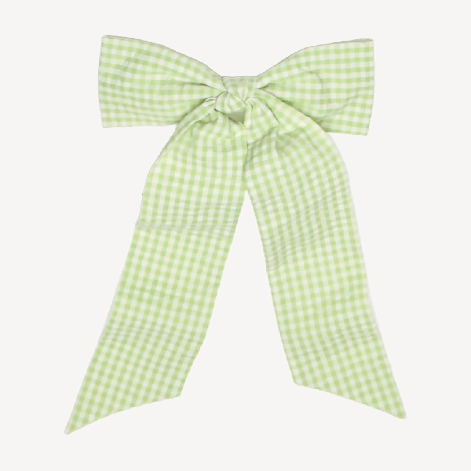 The Belle Bow - Lime Gingham