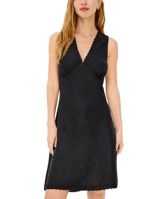 Rails Bex Linen Scalloped Mini Dress