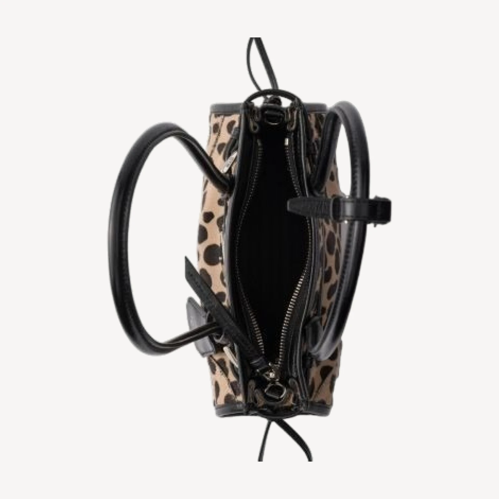 Prada Bonnie Small Printed Calf Hair and Leather Handbag
