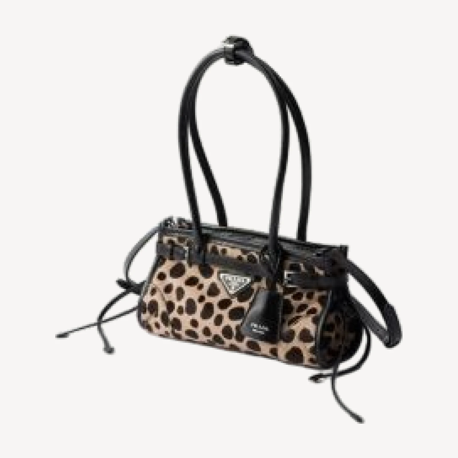 Prada Bonnie Small Printed Calf Hair and Leather Handbag