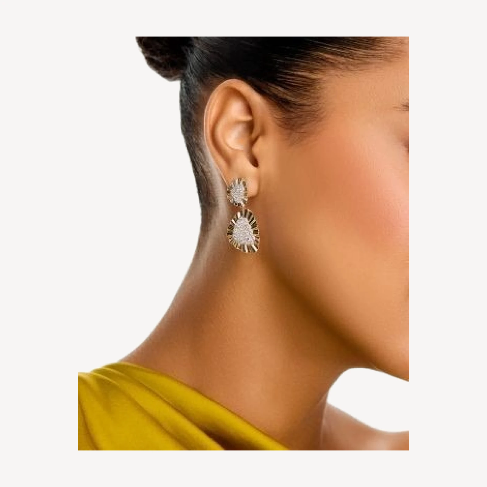 Bloomingdale's Fine Collection Diamond Pave Textured Drop Earrings in 14K Yellow Gold, 1.50 tcw