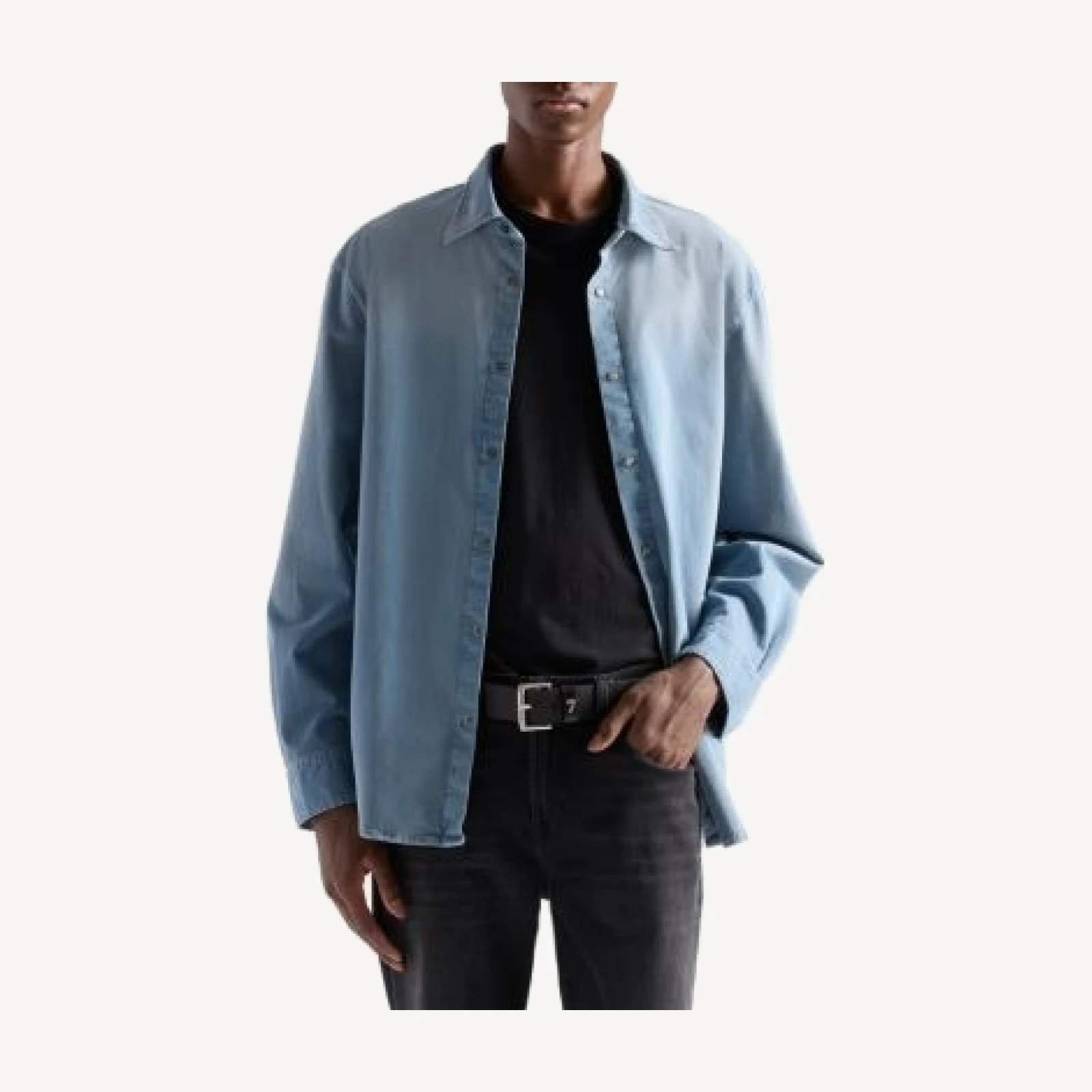 7 For All Mankind Stretch Denim Relaxed Fit Shirt