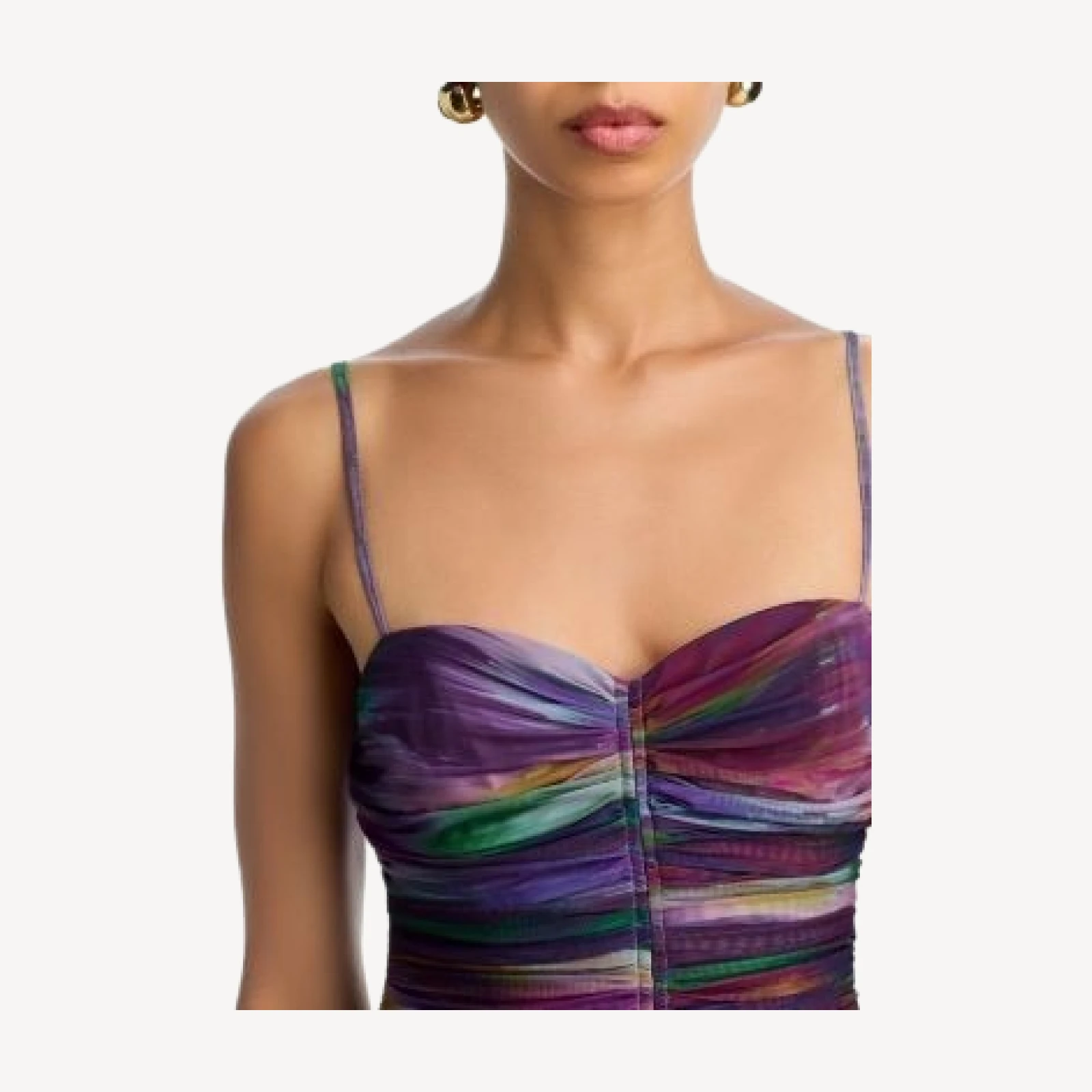 Aqua Ikat Mesh Midi Dress - Exclusive