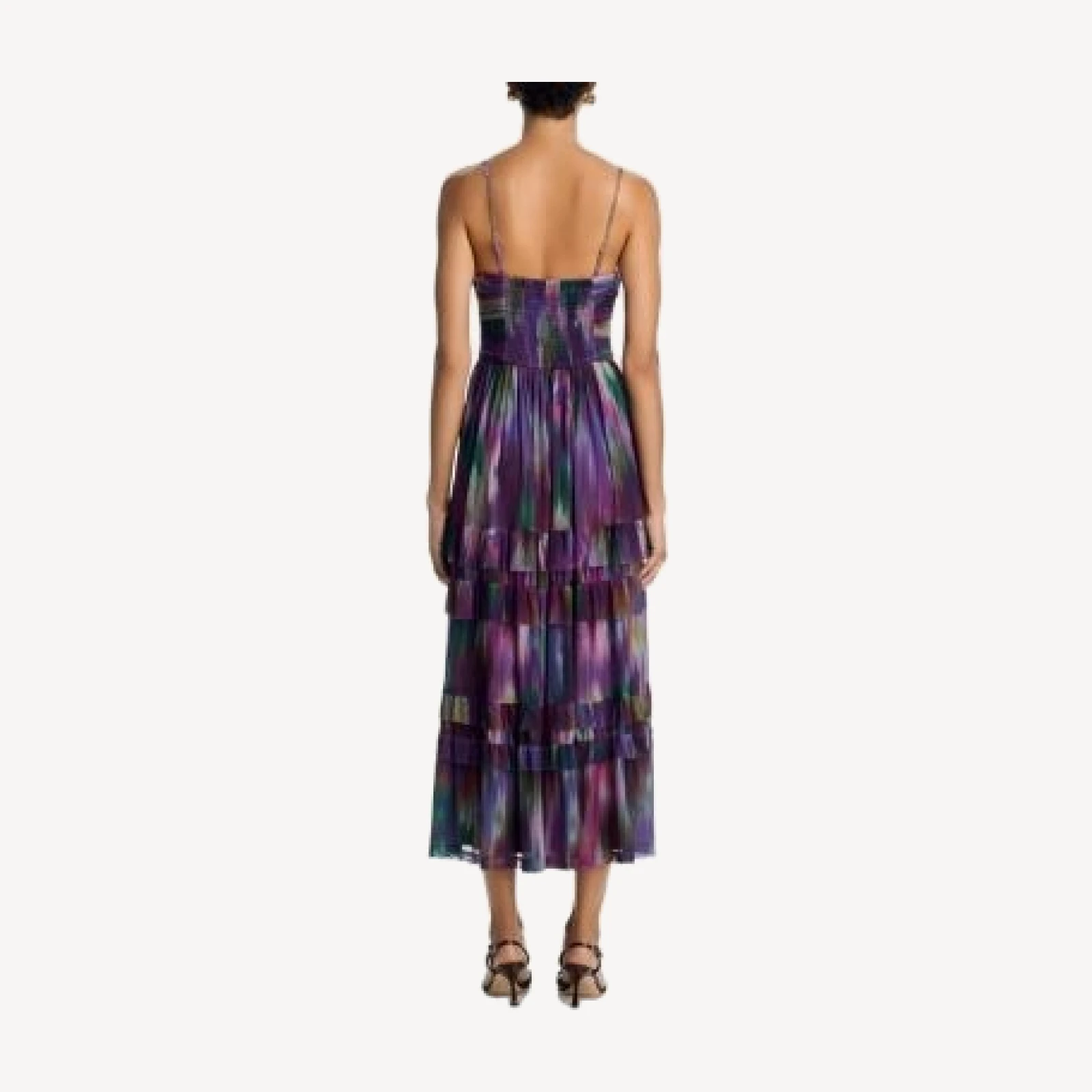 Aqua Ikat Mesh Midi Dress - Exclusive