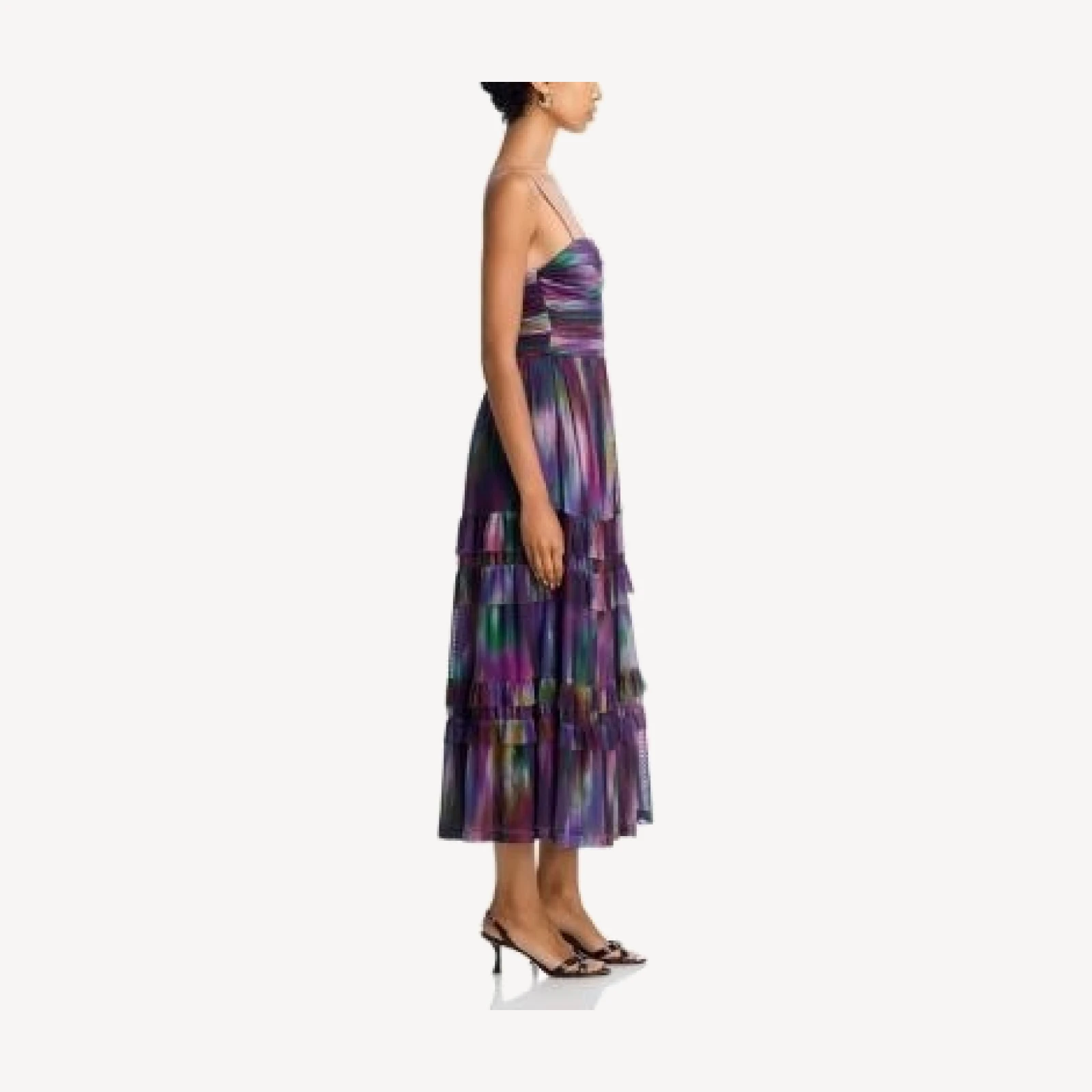 Aqua Ikat Mesh Midi Dress - Exclusive