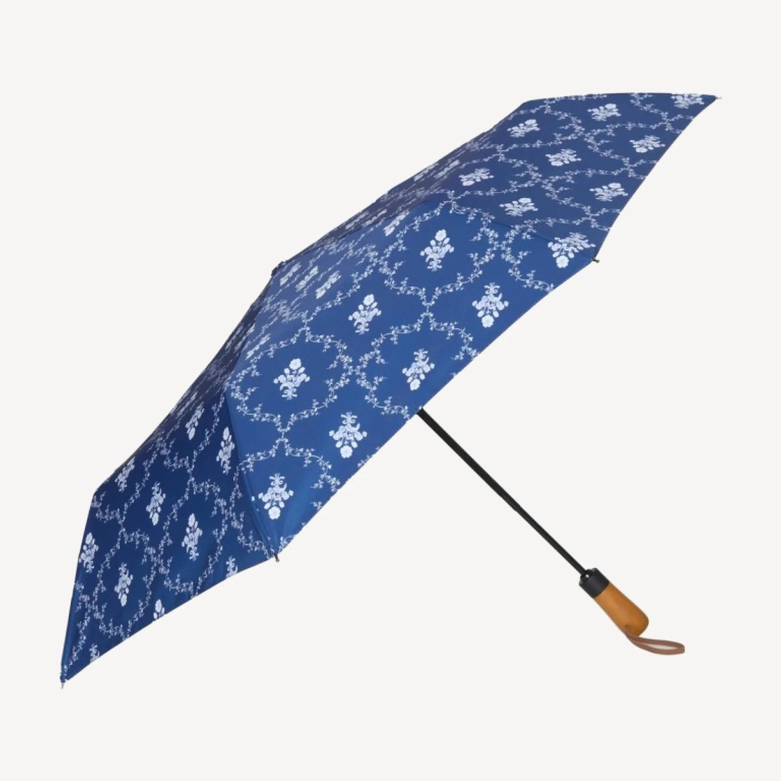 The Umbrella - Navy Trellis