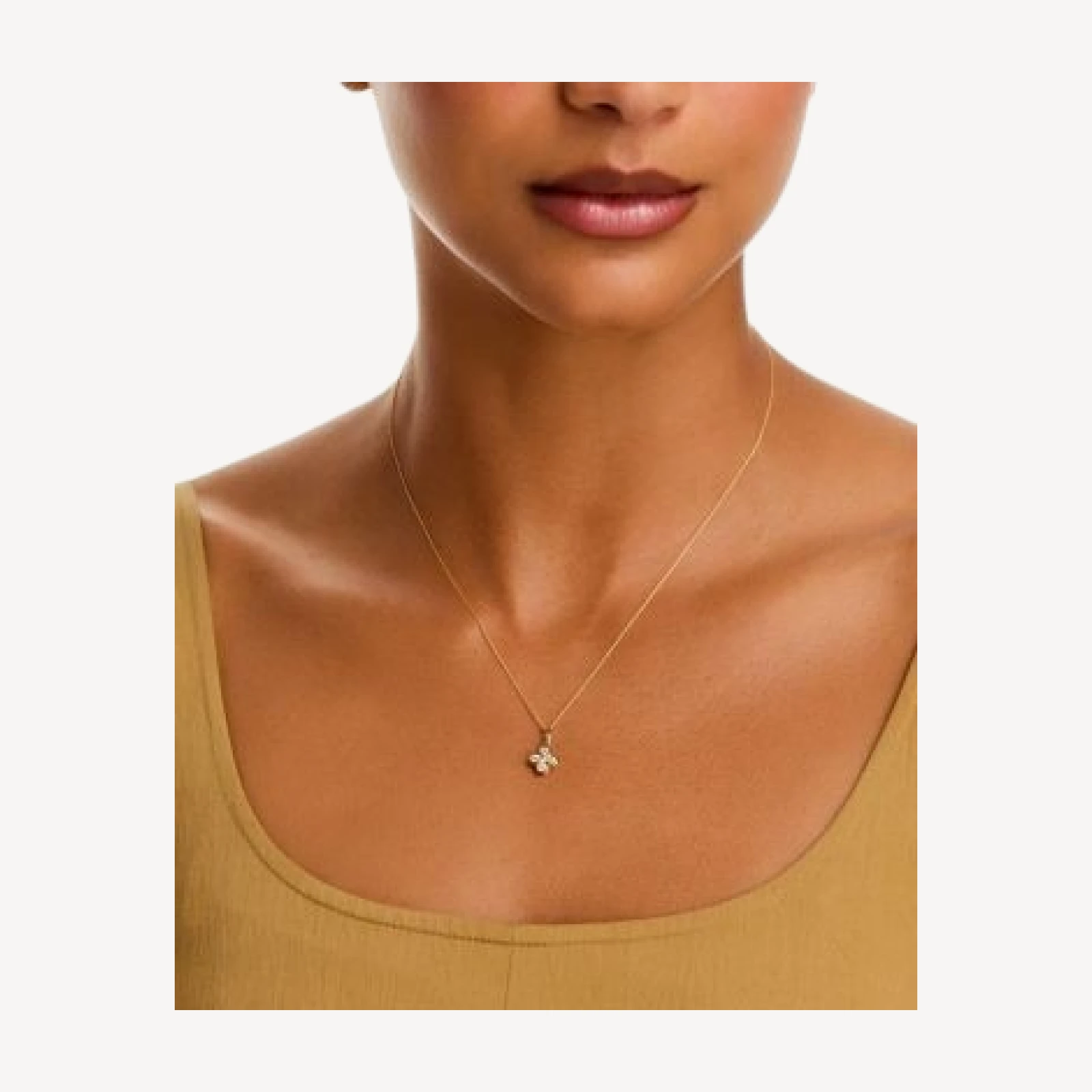 Bloomingdale's Fine Collection Diamond Clover Pendant Necklace in 14K Yellow Gold, 0.50 tcw