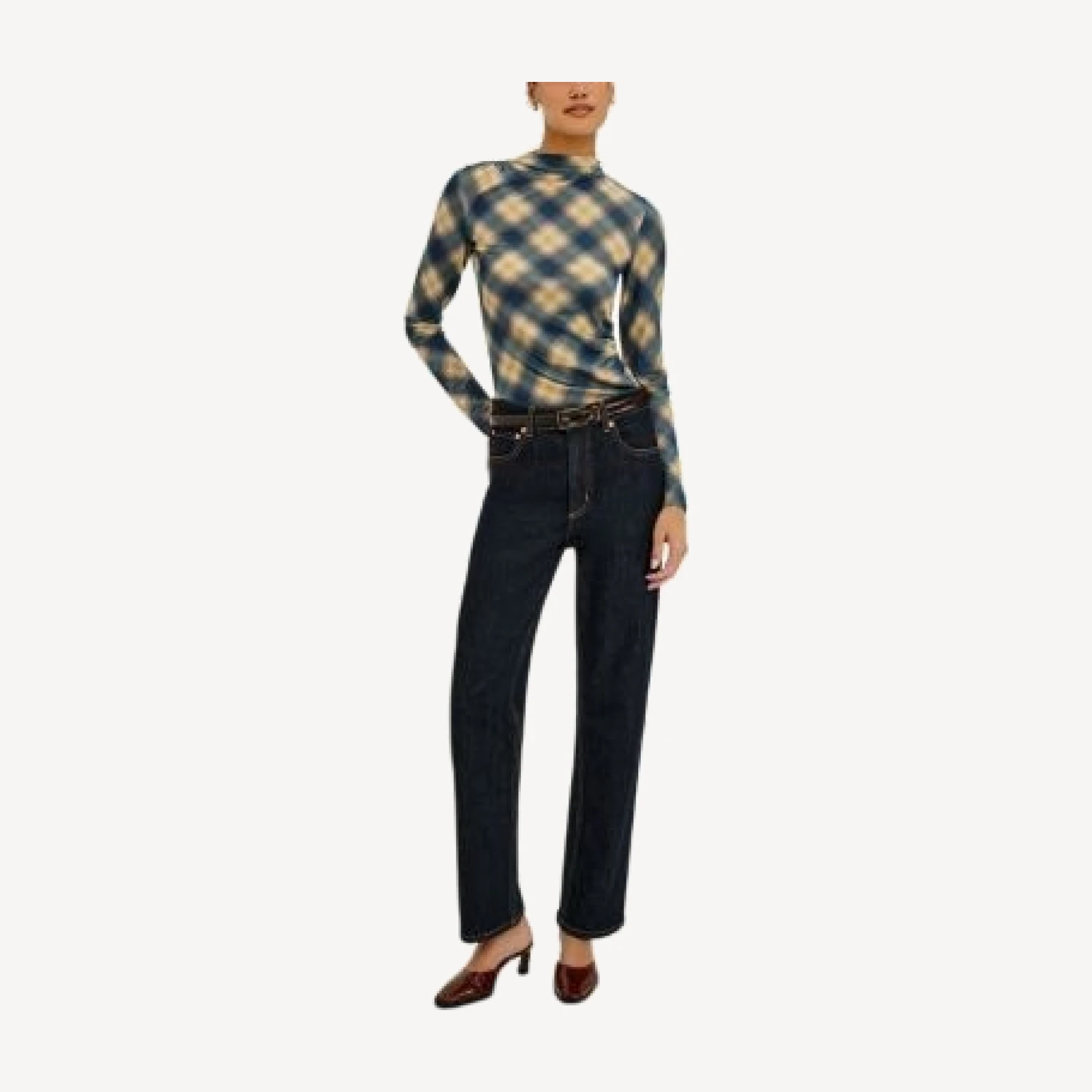 Rails Joelle Printed Mock Neck Top