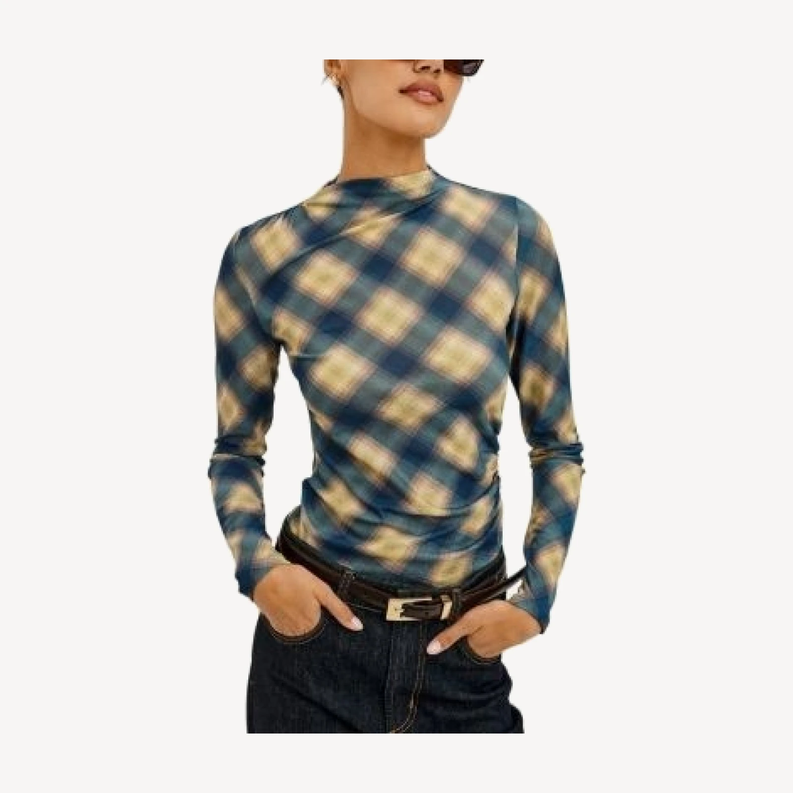 Rails Joelle Printed Mock Neck Top