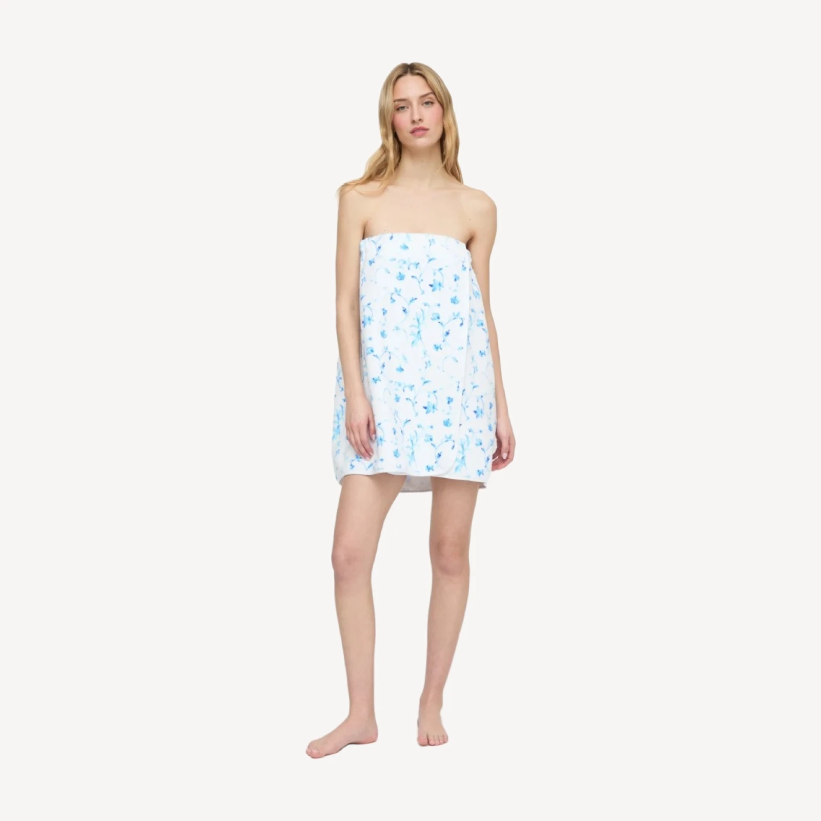 The Towel Wrap - Blue Botanical