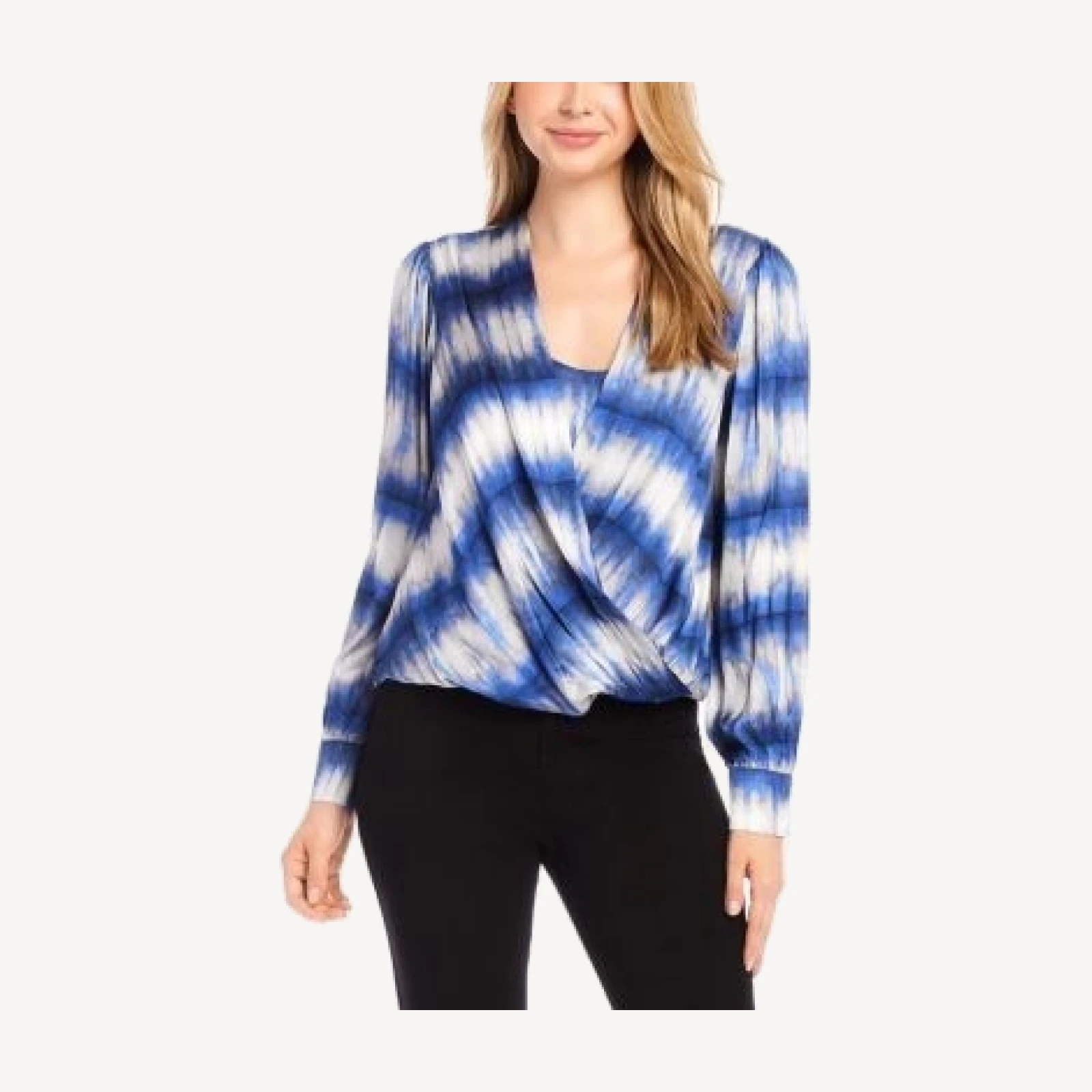 Karen Kane Drape Front Satin Top