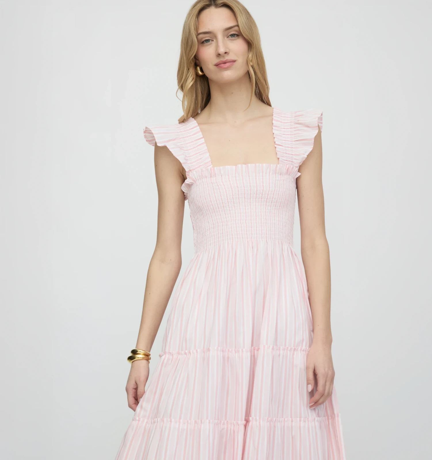 The Ellie Nap Dress - Pink Variegated Stripe