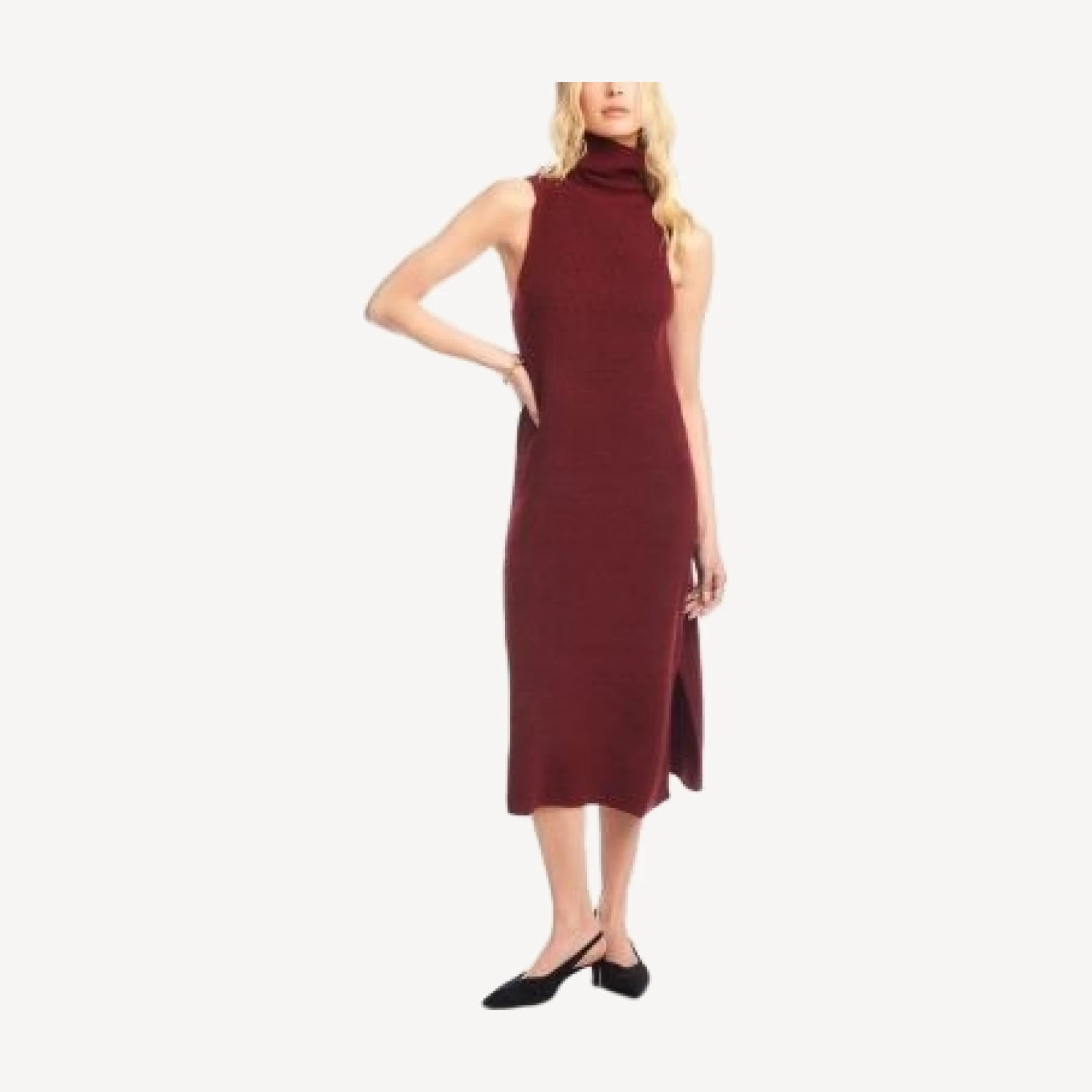 Karen Kane Sleeveless Turtleneck Sweater Dress