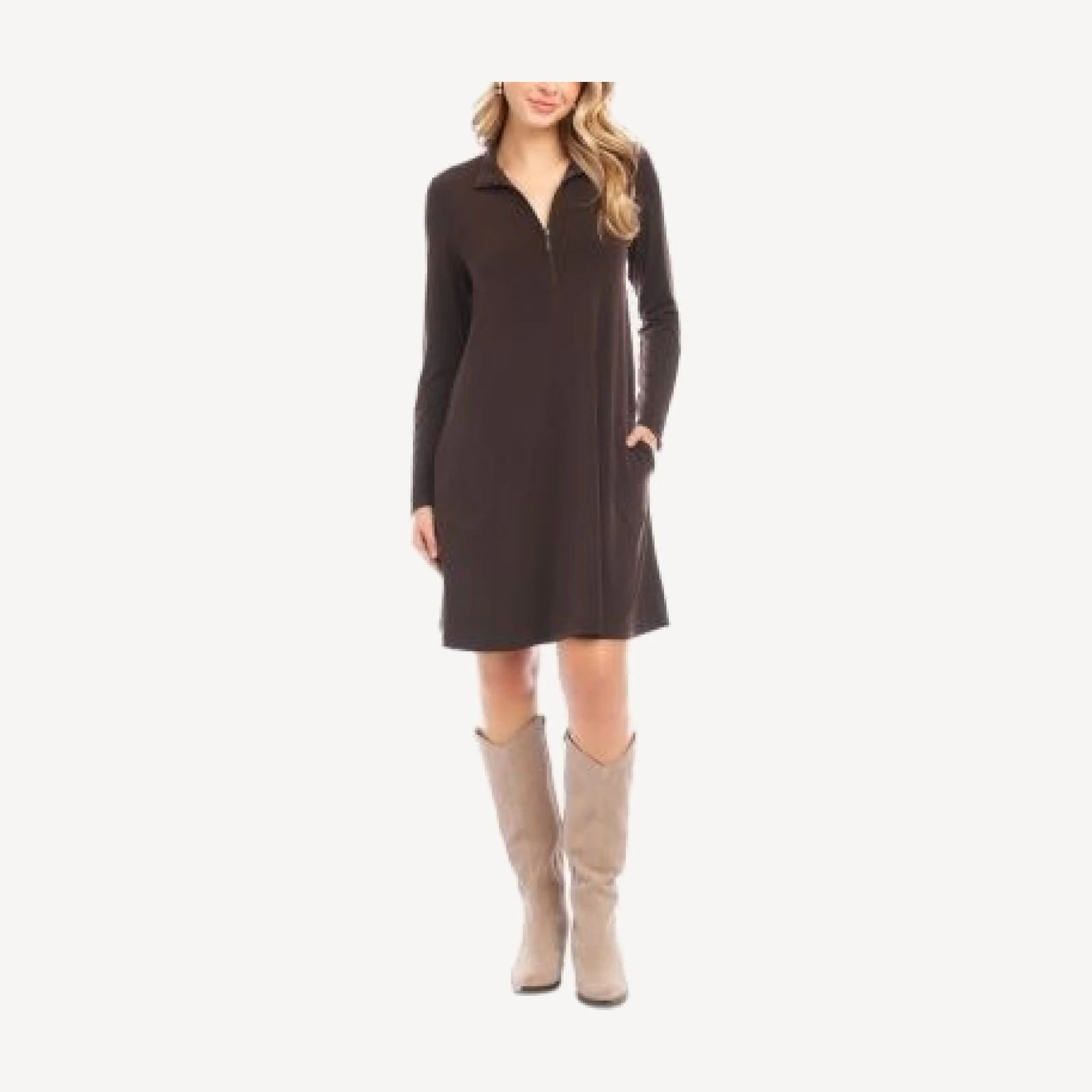 Karen Kane Zip Up Travel Dress