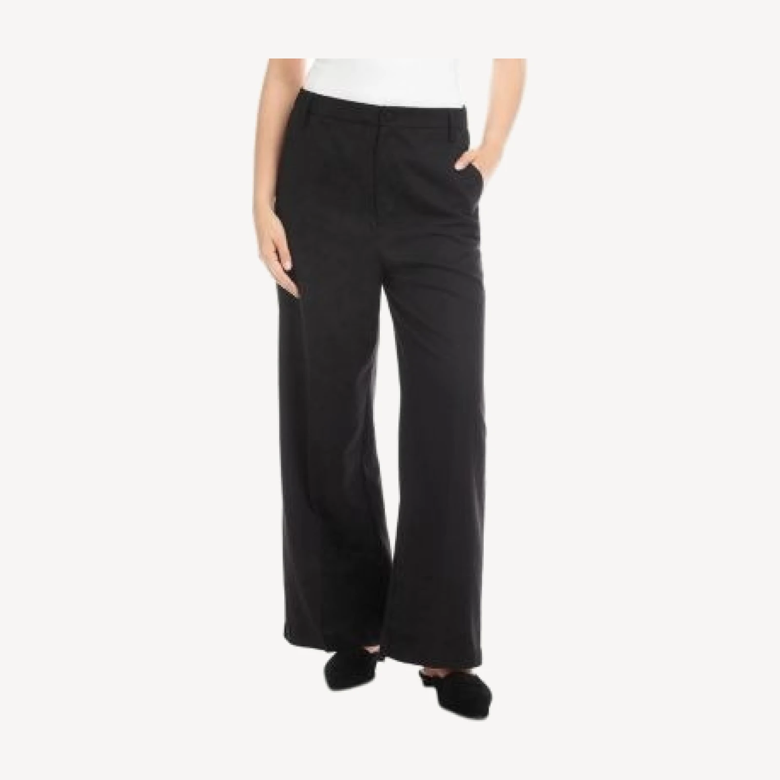 Karen Kane Rhinestone Embellished Wide Leg Trousers