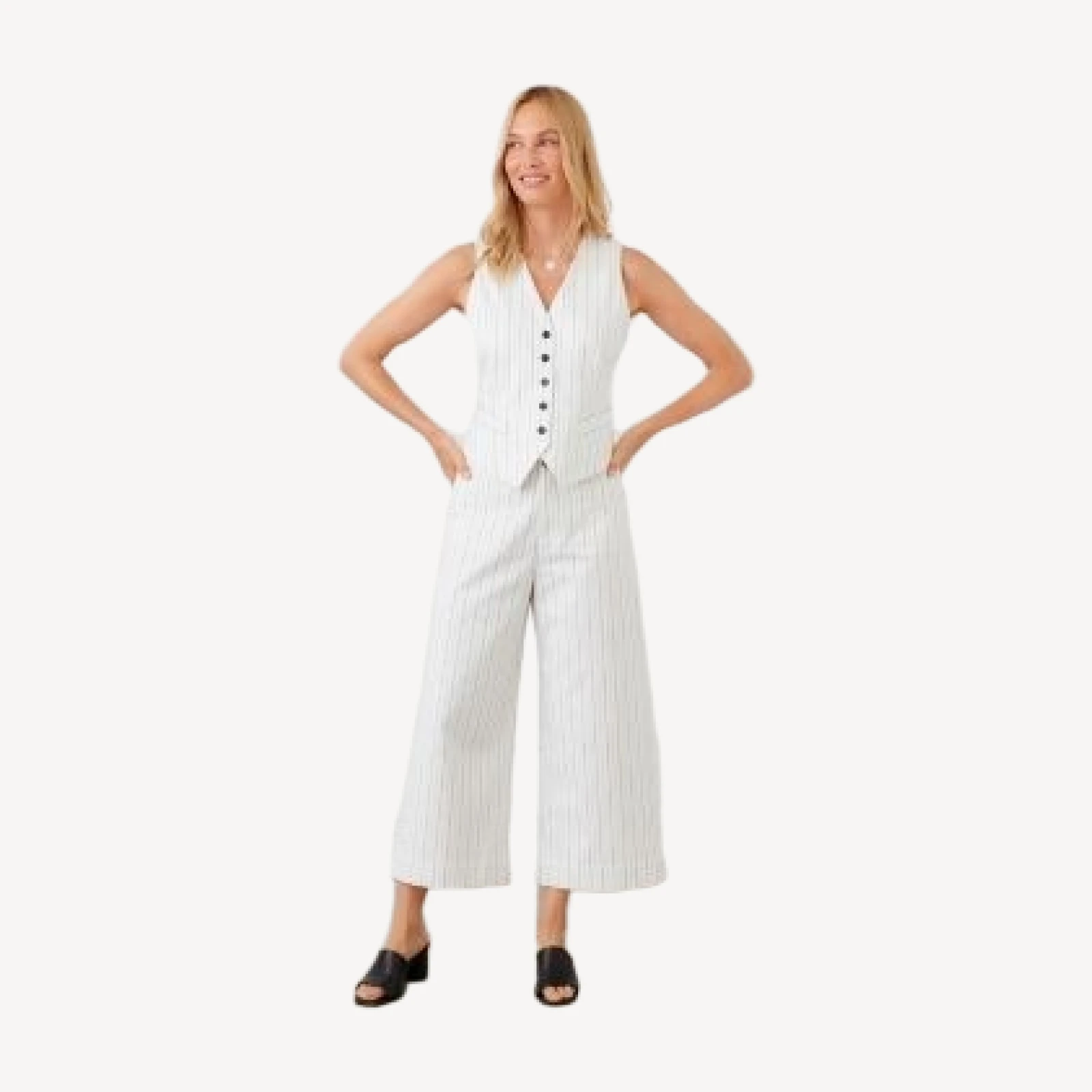 Karen Kane Cropped Wide-Leg Pants