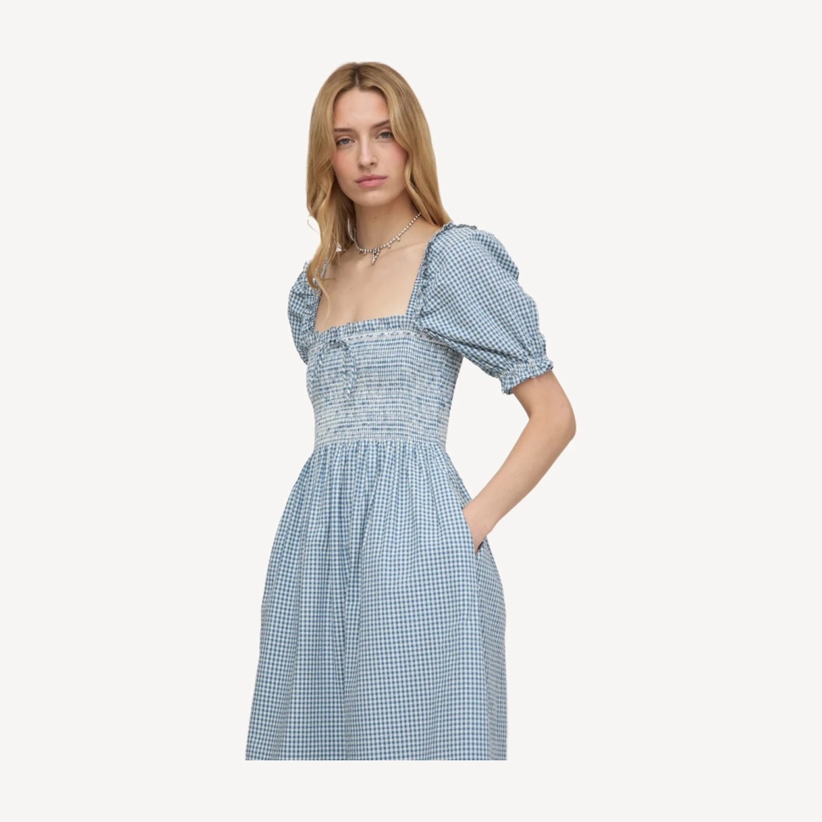 The Scarlett Nap Dress - Lagoon Gingham