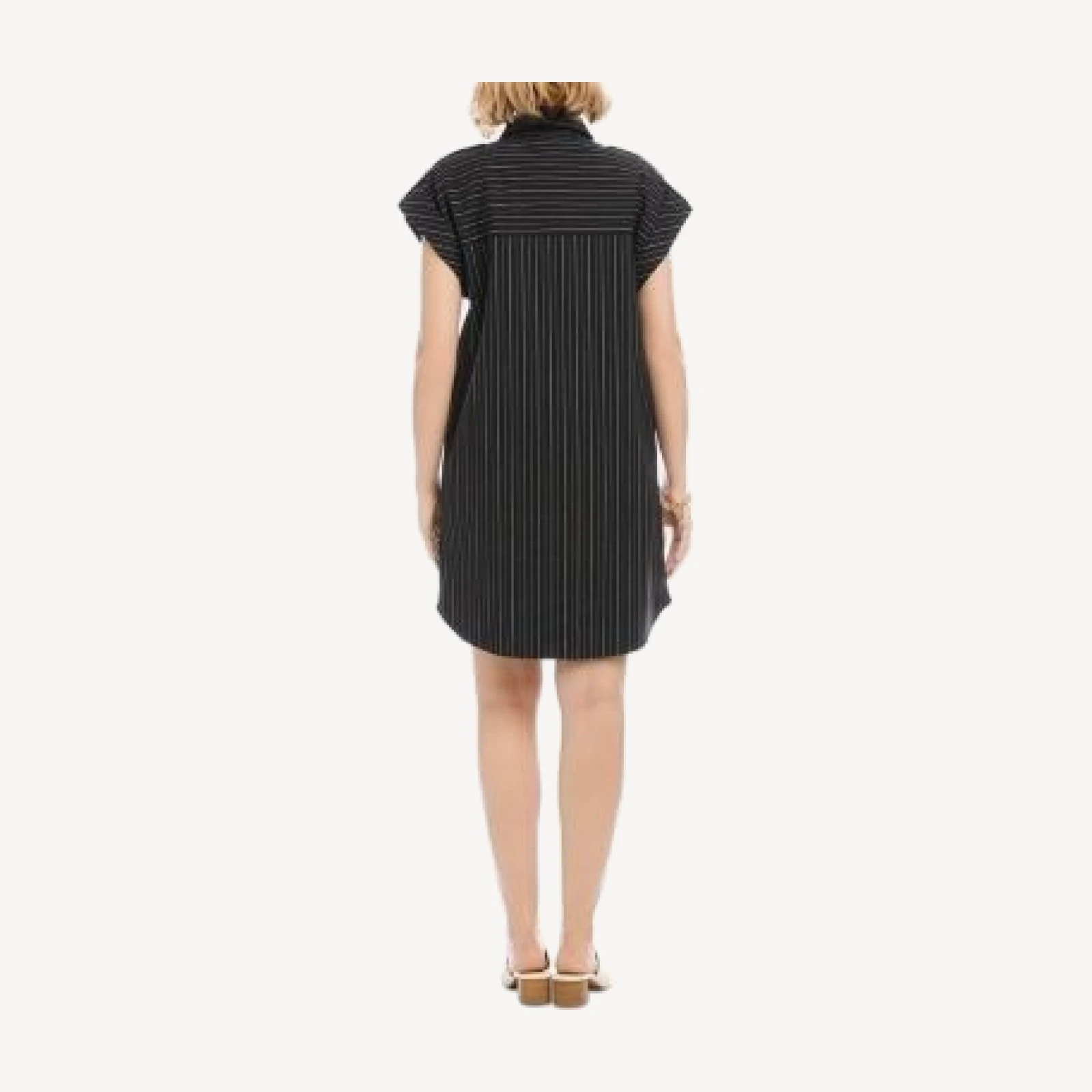 Karen Kane Stripe Cap Sleeve Shirtdress