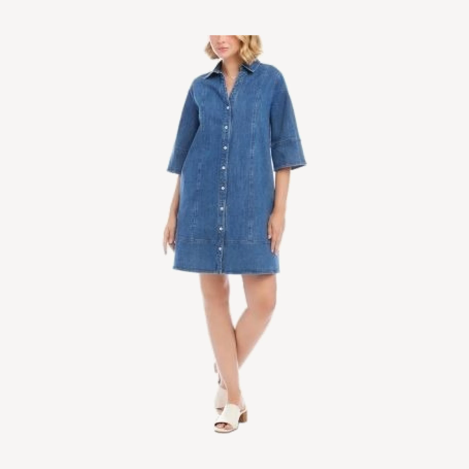 Karen Kane Flare Sleeve Shirt Dress