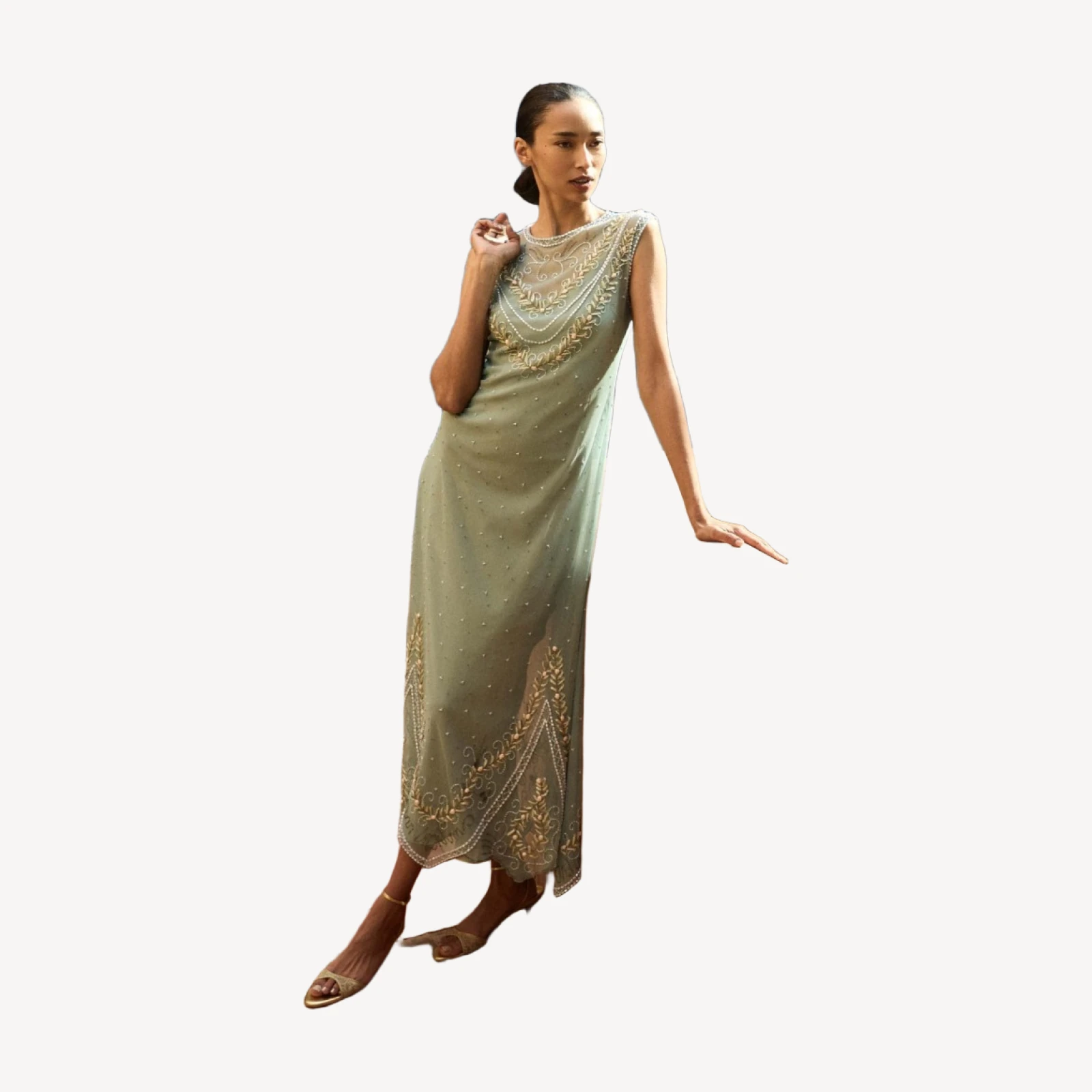 ARTEMISE DRESS -- SAGE