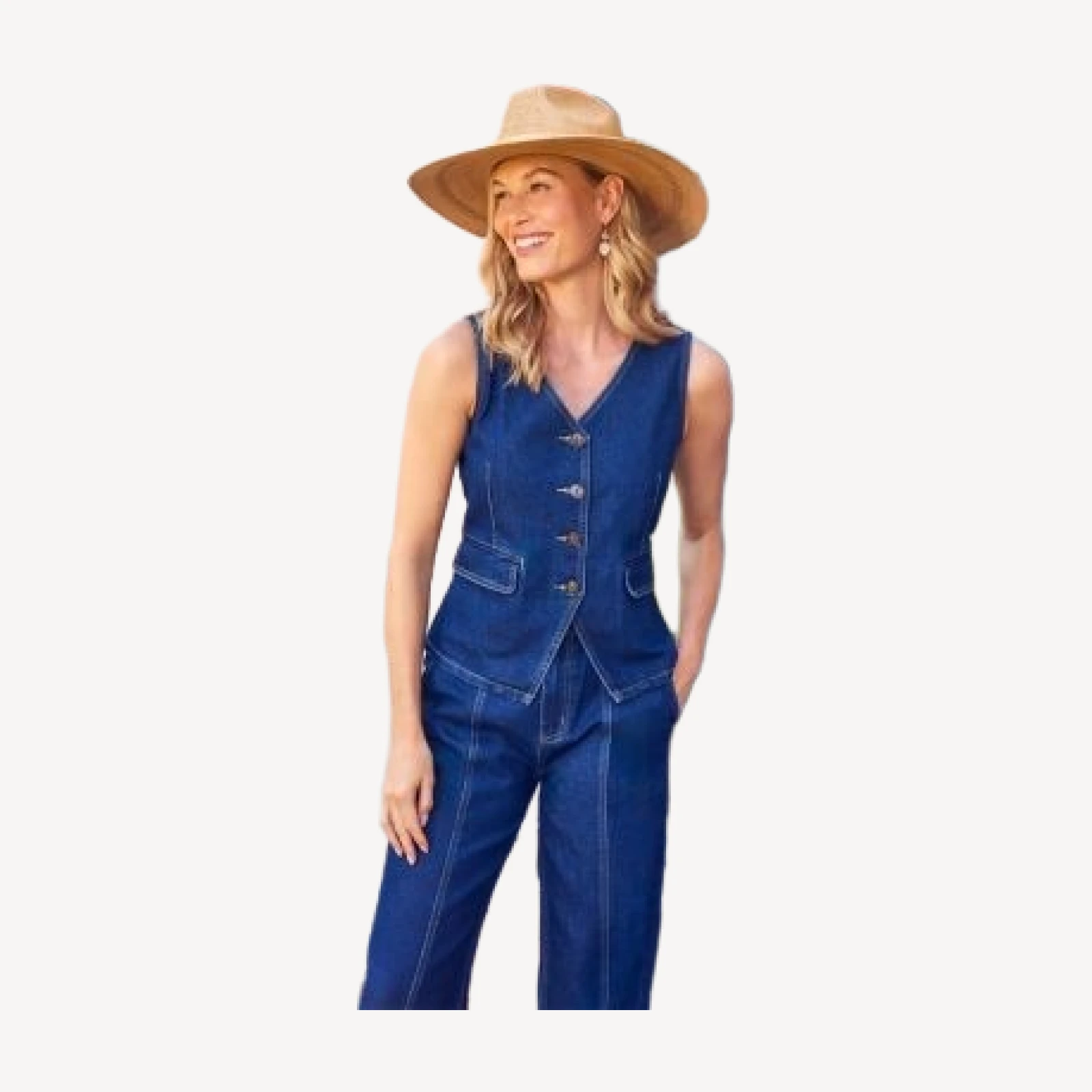 Karen Kane Denim Vest