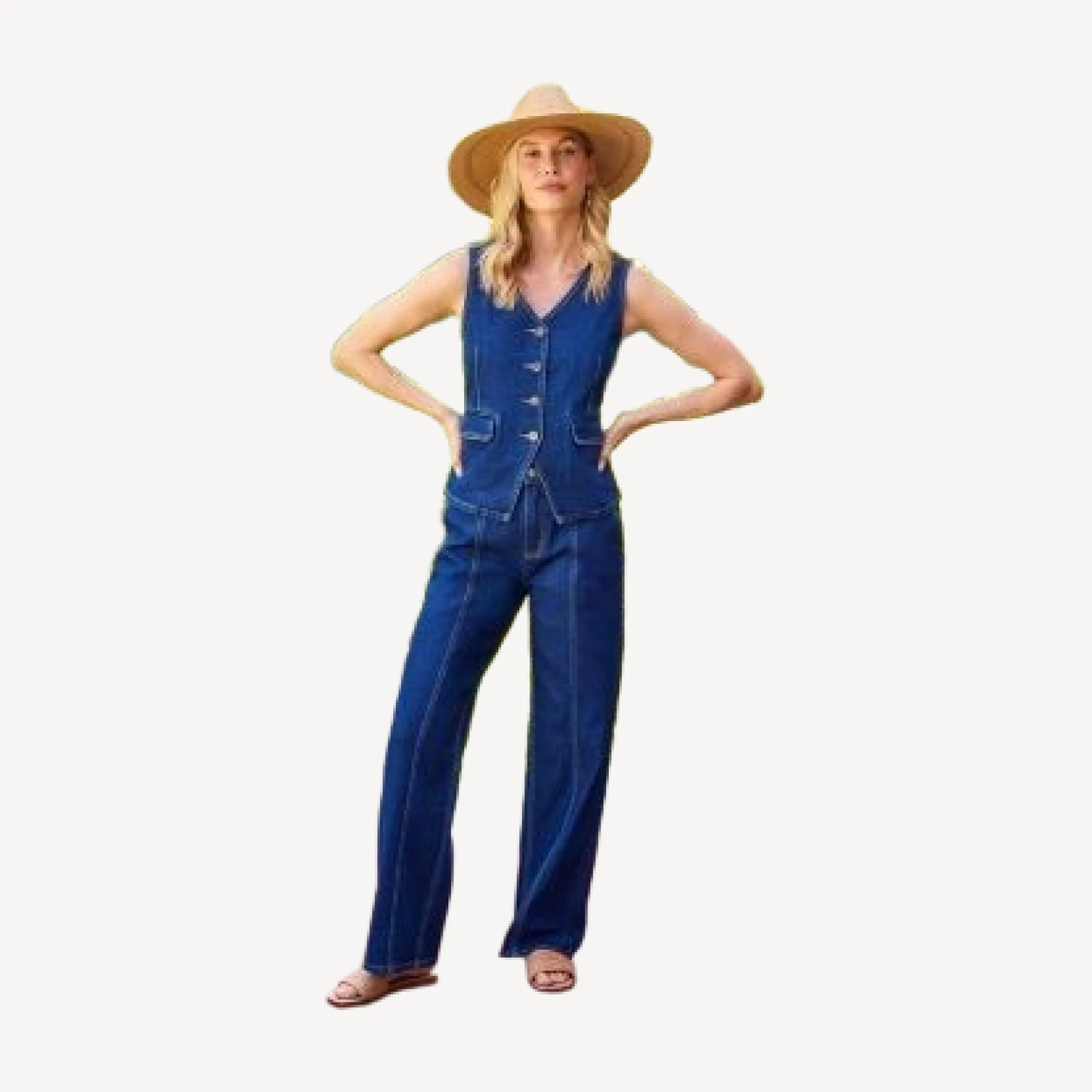 Karen Kane Denim Vest