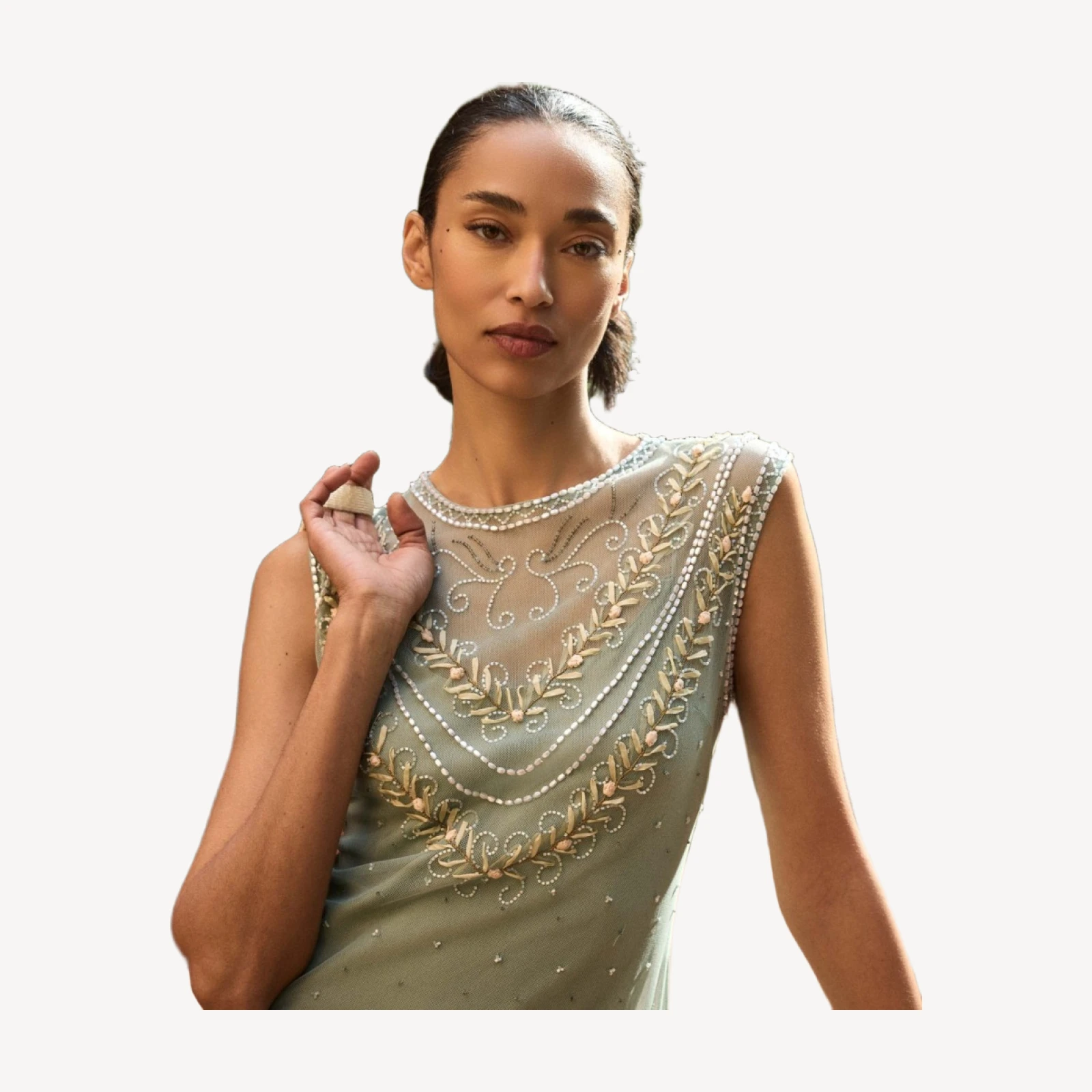 ARTEMISE DRESS -- SAGE