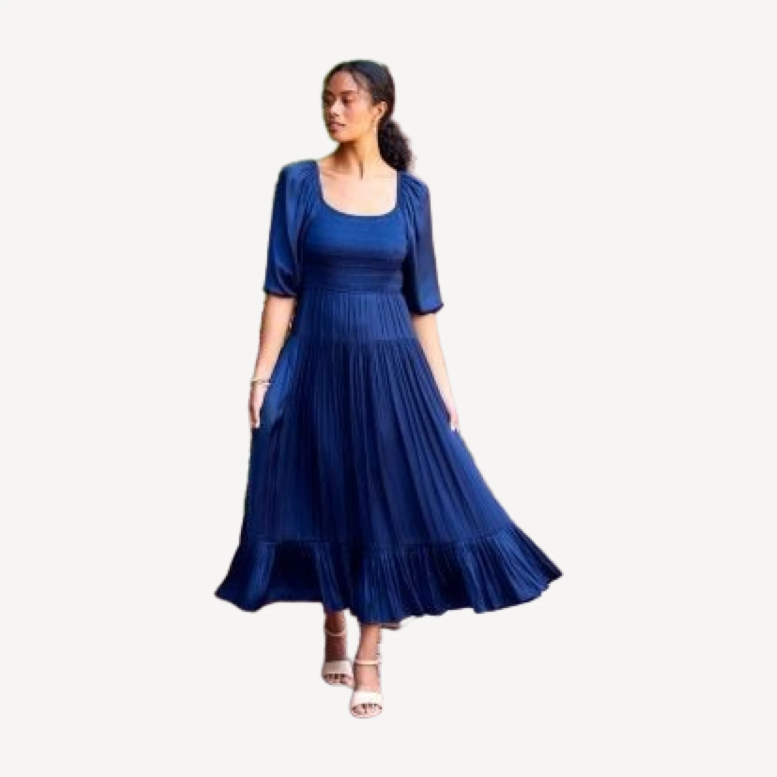 Karen Kane Blouson Sleeve Smocked Midi Dress