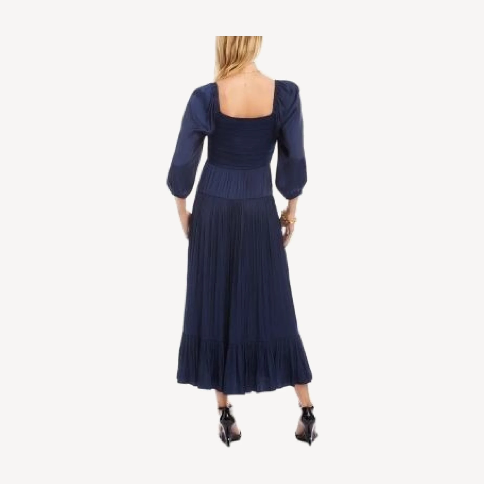 Karen Kane Blouson Sleeve Smocked Midi Dress