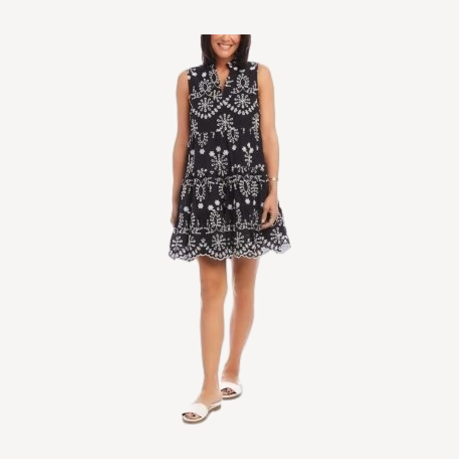 Karen Kane Sleeveless Eyelet Dress