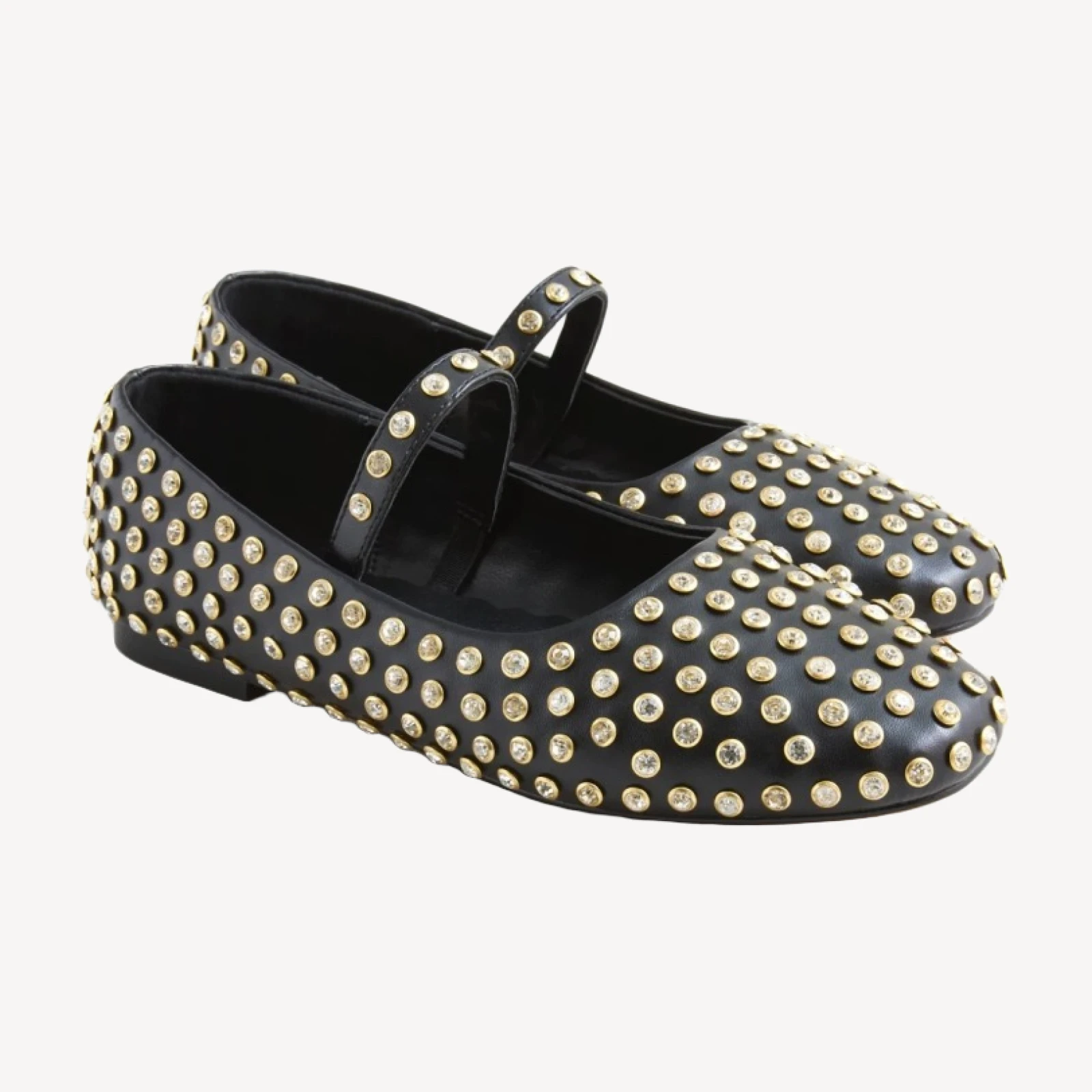 Girls' jewel-embellished ballet flats
