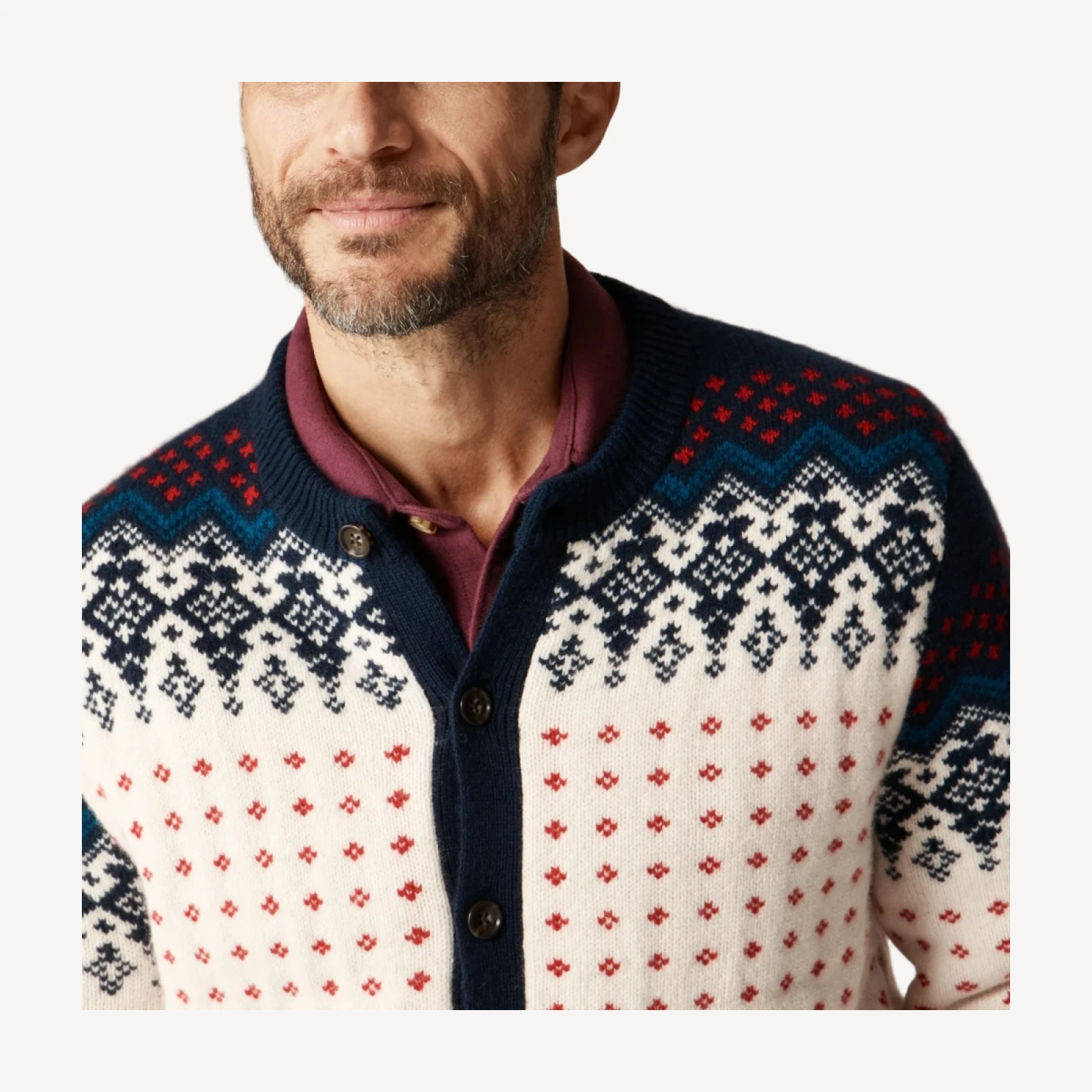 Fair Isle cardigan in lambswool